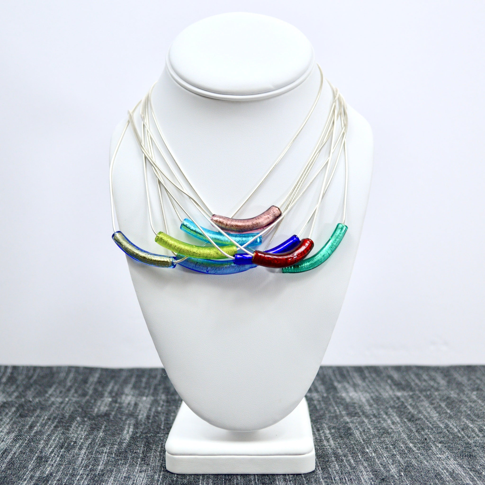 Colors Of The Heart Murano Glass Pendant Necklace | Uno Alla Volta