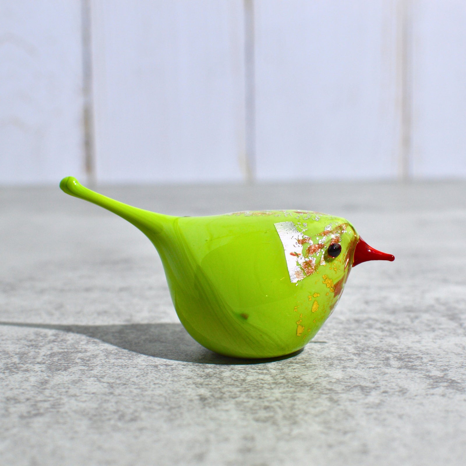 Colorful Murano Glass Coco Bird figurine by My Italian Decor, handcrafted Italian glass bird sculpture with vibrant hues.