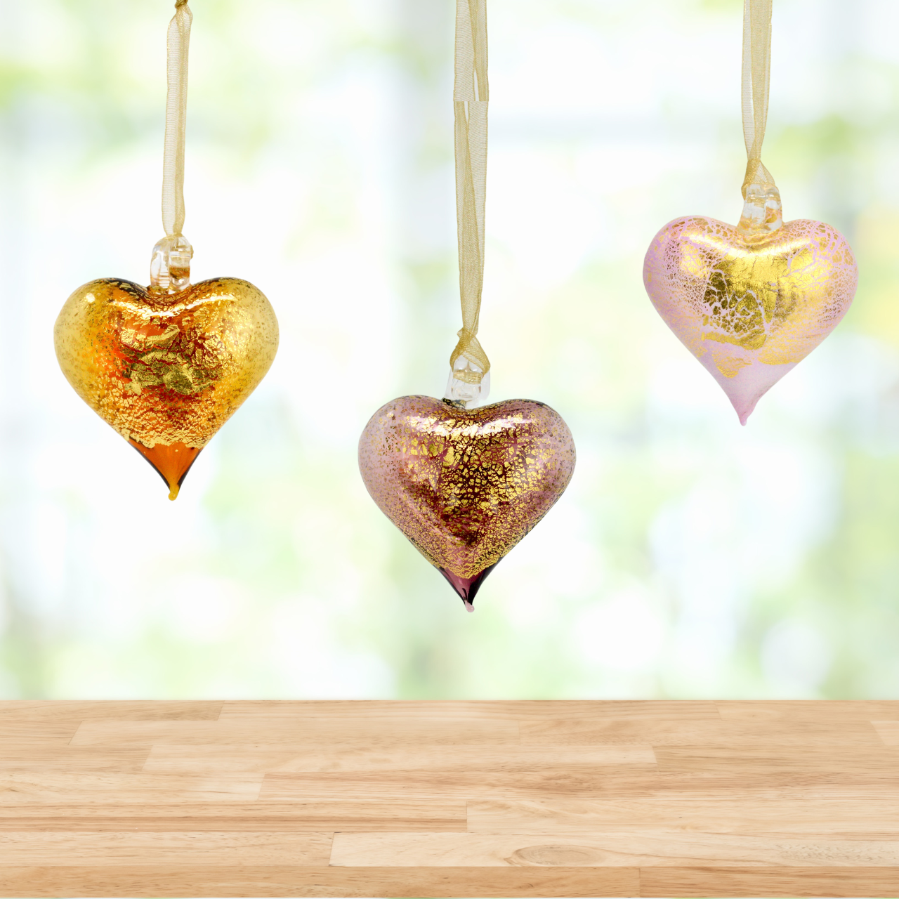 Murano Glass Small Heart Ornament, Choice of colors, Made in Italy - My Italian Decor