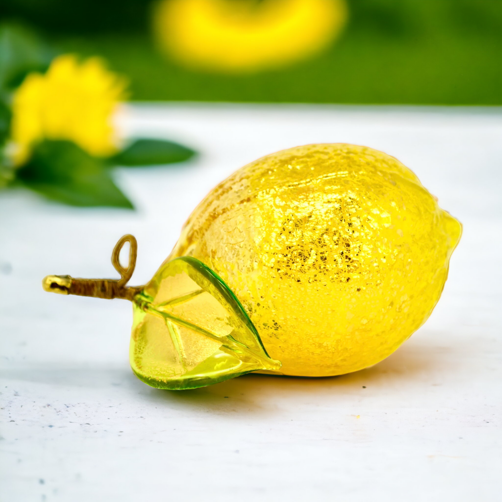 Murano Glass Lemon Figurine, Hand Blown in Italy - My Italian Decor