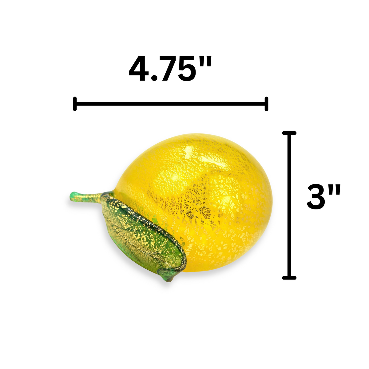 Life-size Murano Glass Lemon, Blown Glass Fruit, Made in Italy - My Italian Decor
