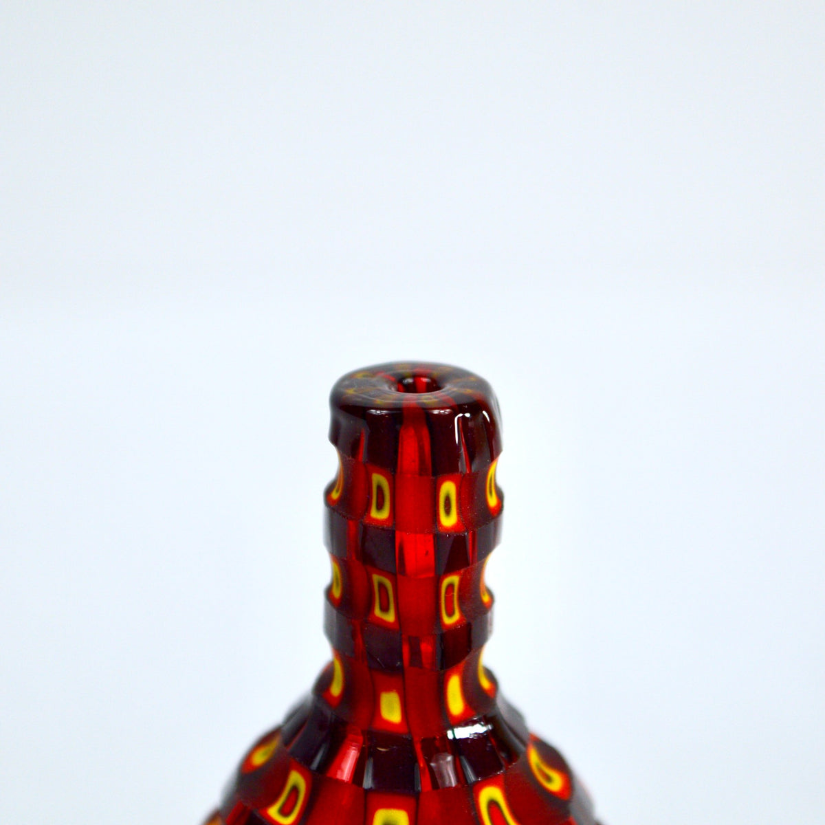 Murano Glass Millefiori Petite Decorative Bottles - Set of 3, Red - My Italian Decor