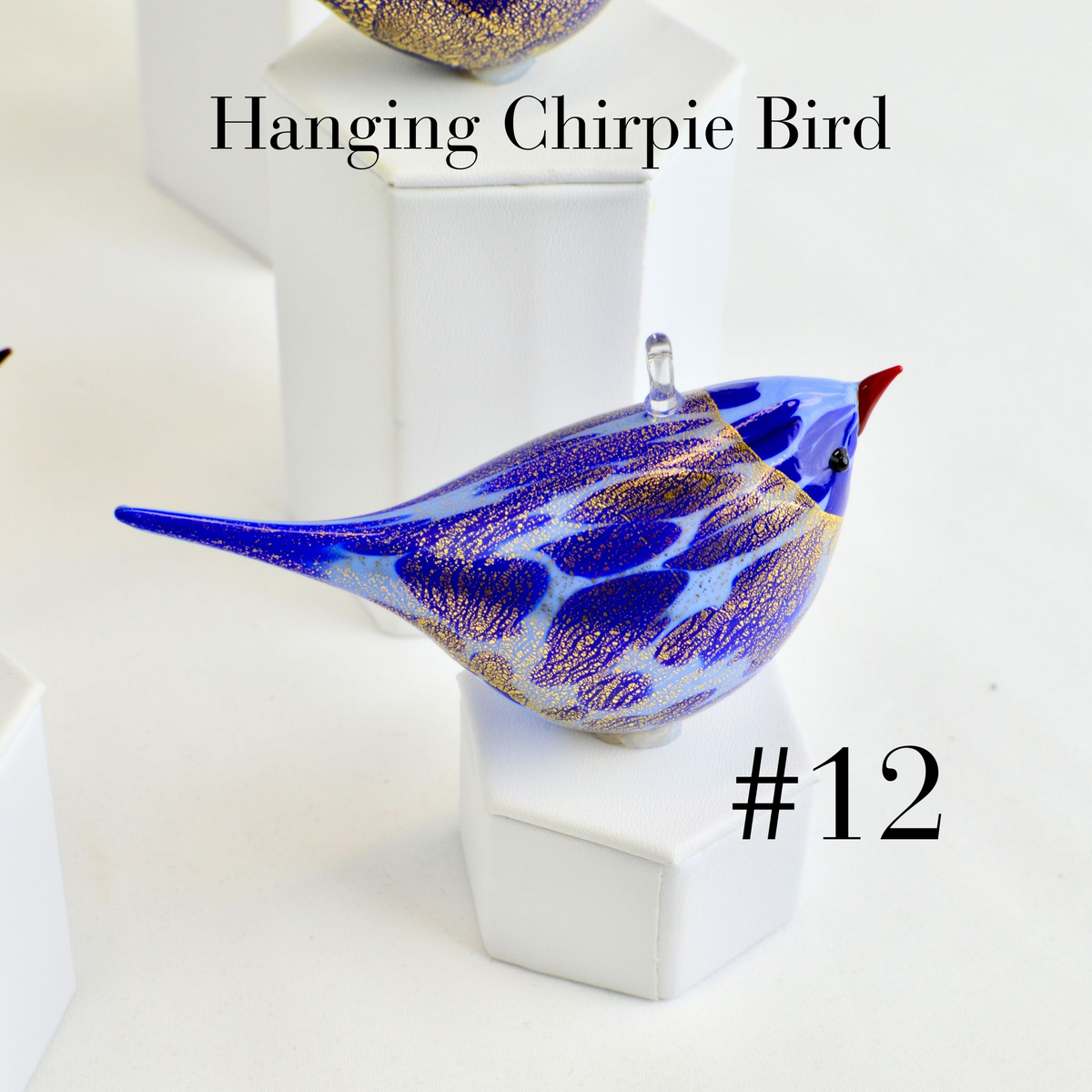 Murano Glass Hand Blown Italian Hanging Chirpie Bird