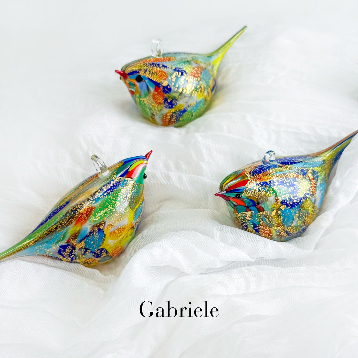 Murano Glass Hand Blown Italian Hanging Chirpie Bird