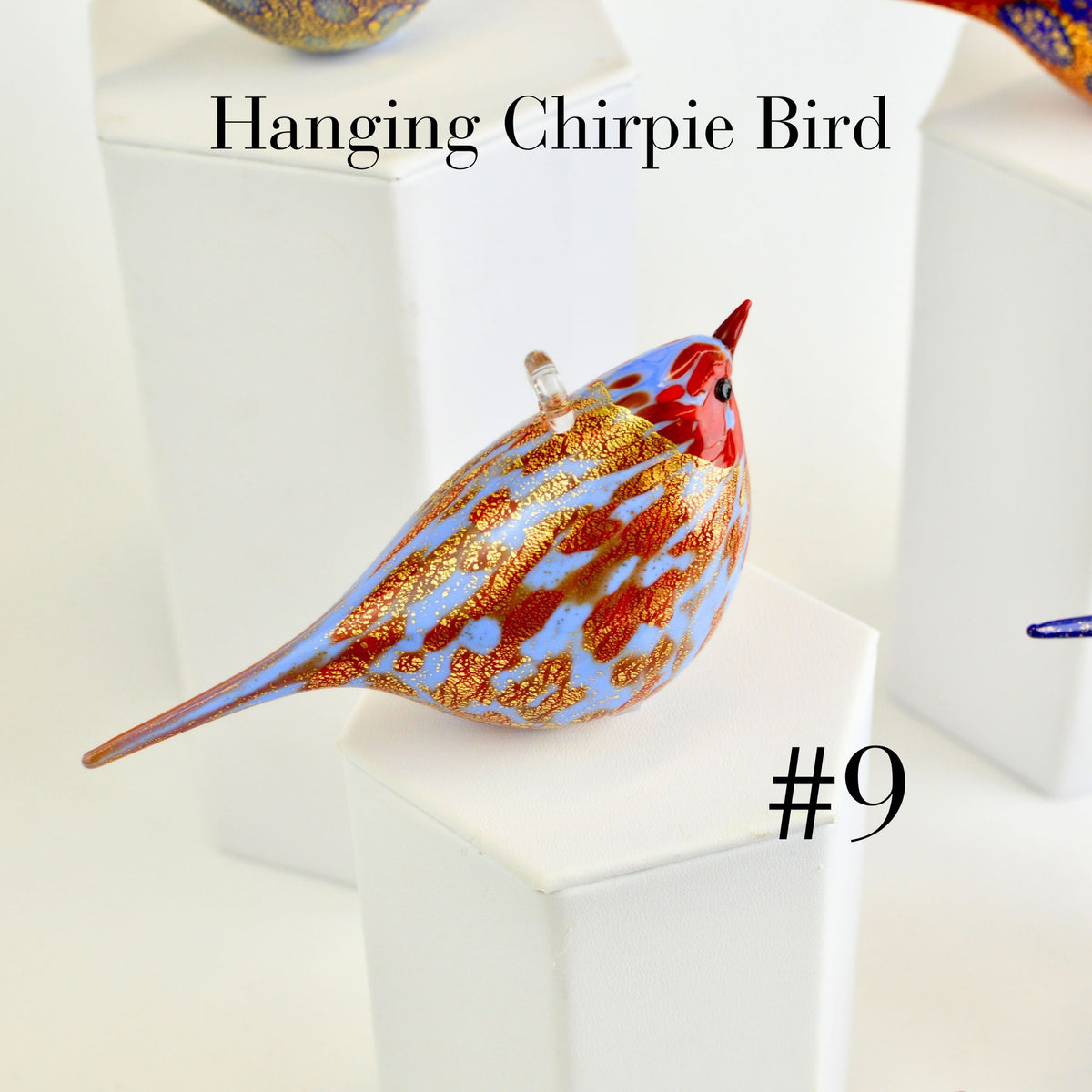 Murano Glass Hand Blown Italian Hanging Chirpie Bird