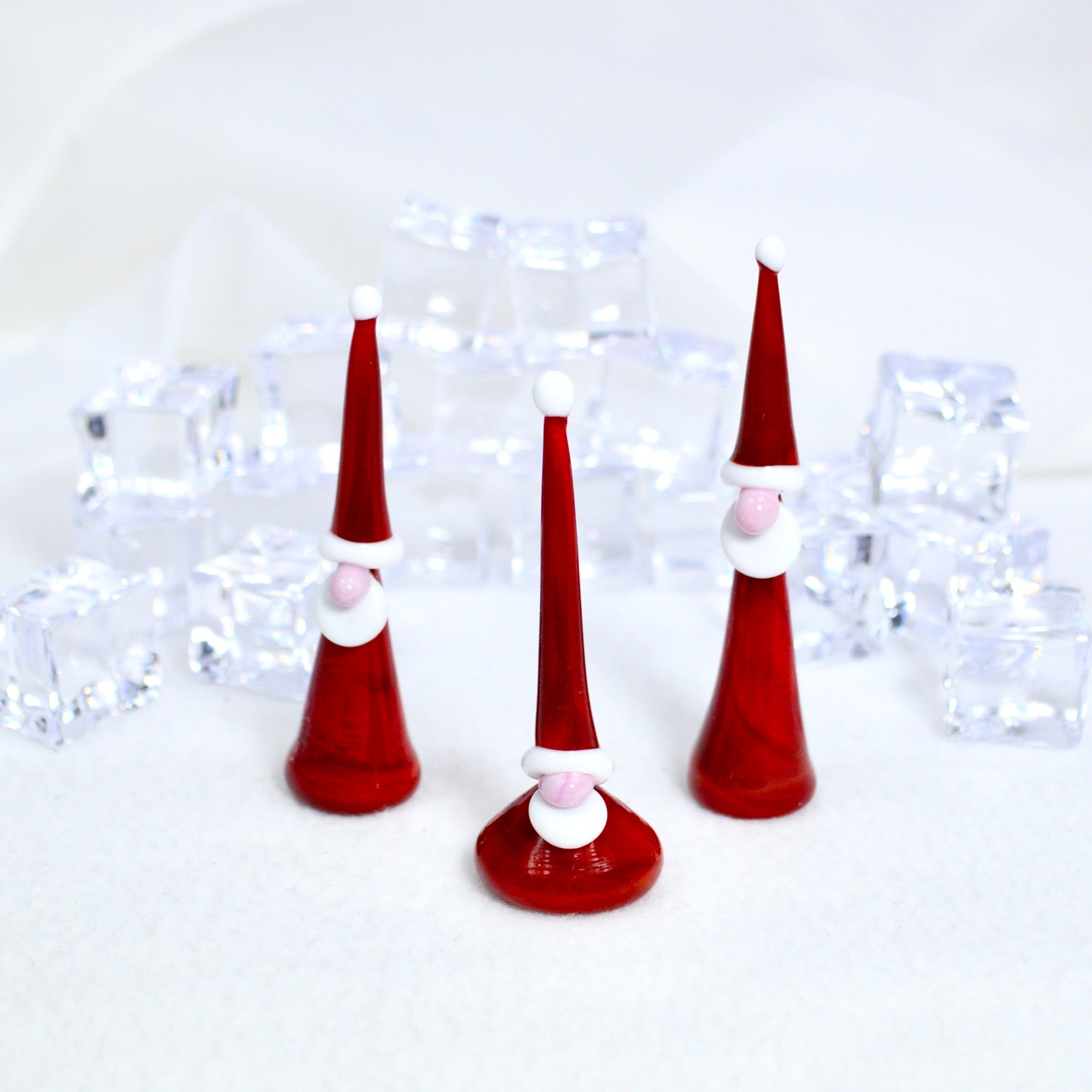Murano Glass Gnome Santa Figurines - Set of 3 - My Italian Decor