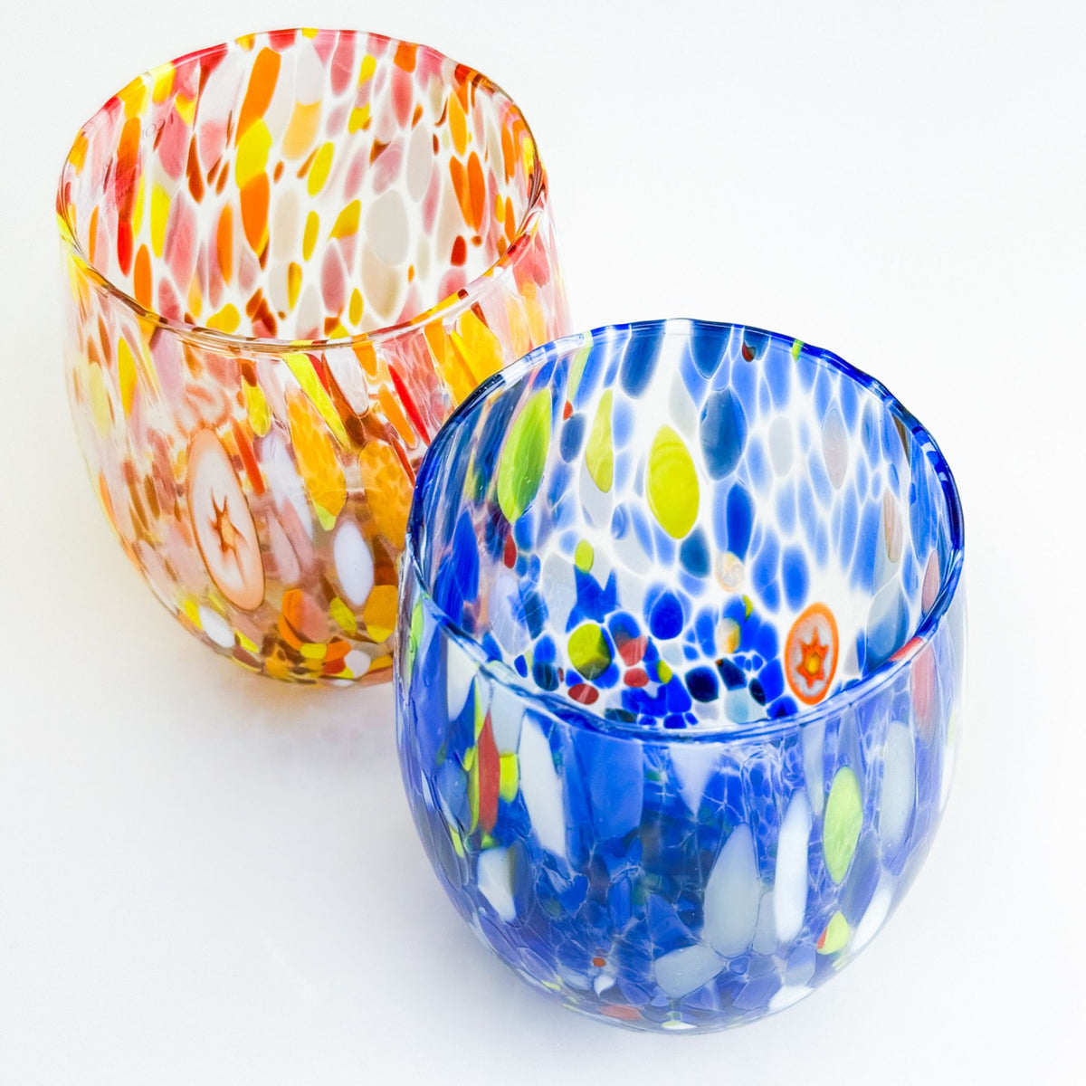 Set of 6 Guiliana Drinking Glasses, Made in Murano, Italy