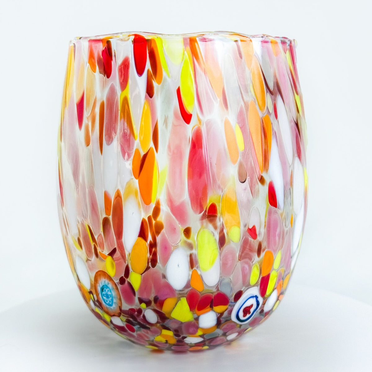 Set of 6 Guiliana Drinking Glasses, Made in Murano, Italy