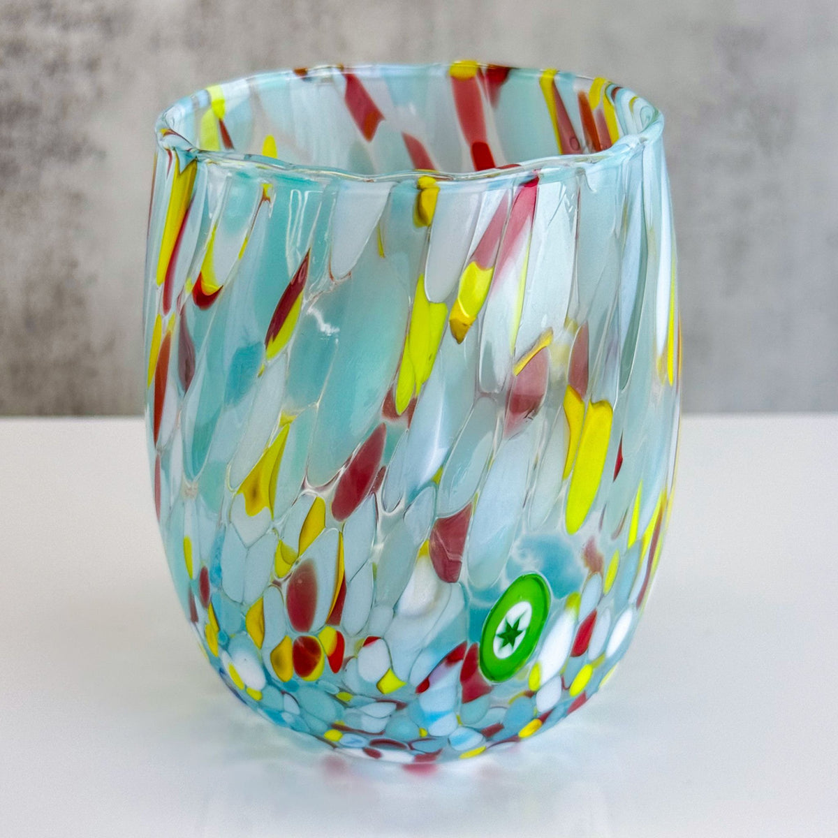 Set of 6 Guiliana Drinking Glasses, Made in Murano, Italy