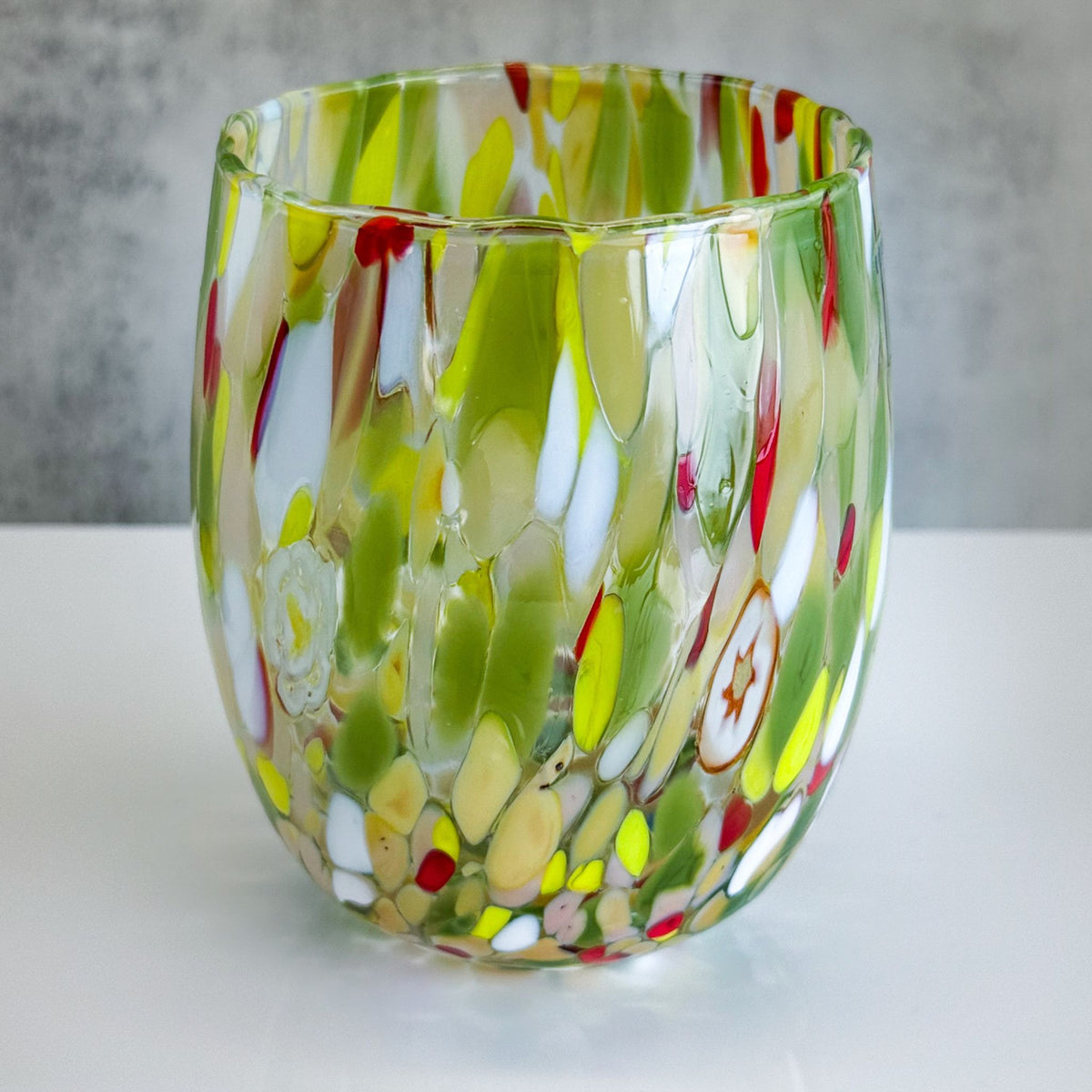 Set of 6 Guiliana Drinking Glasses, Made in Murano, Italy