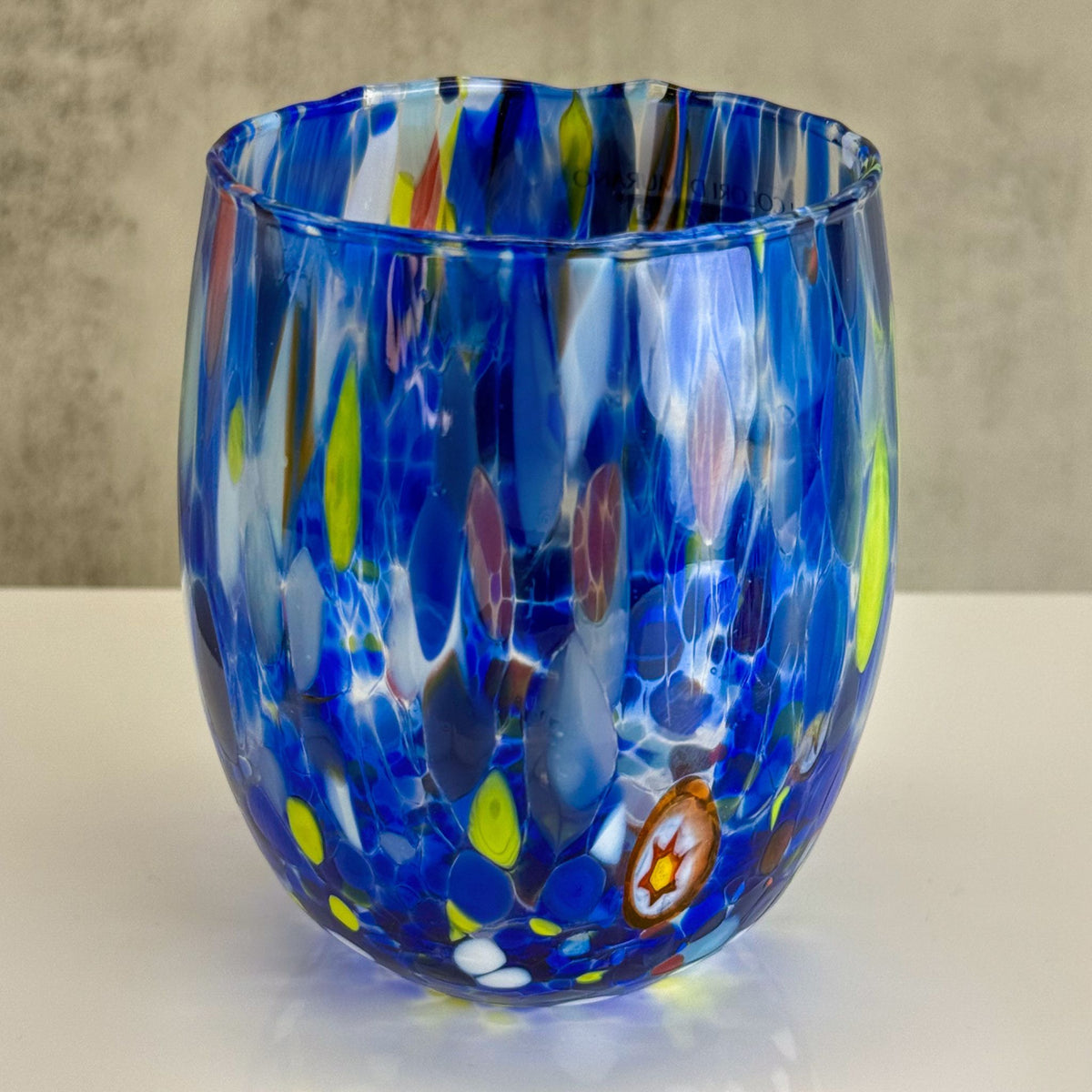 Set of 6 Guiliana Drinking Glasses, Made in Murano, Italy