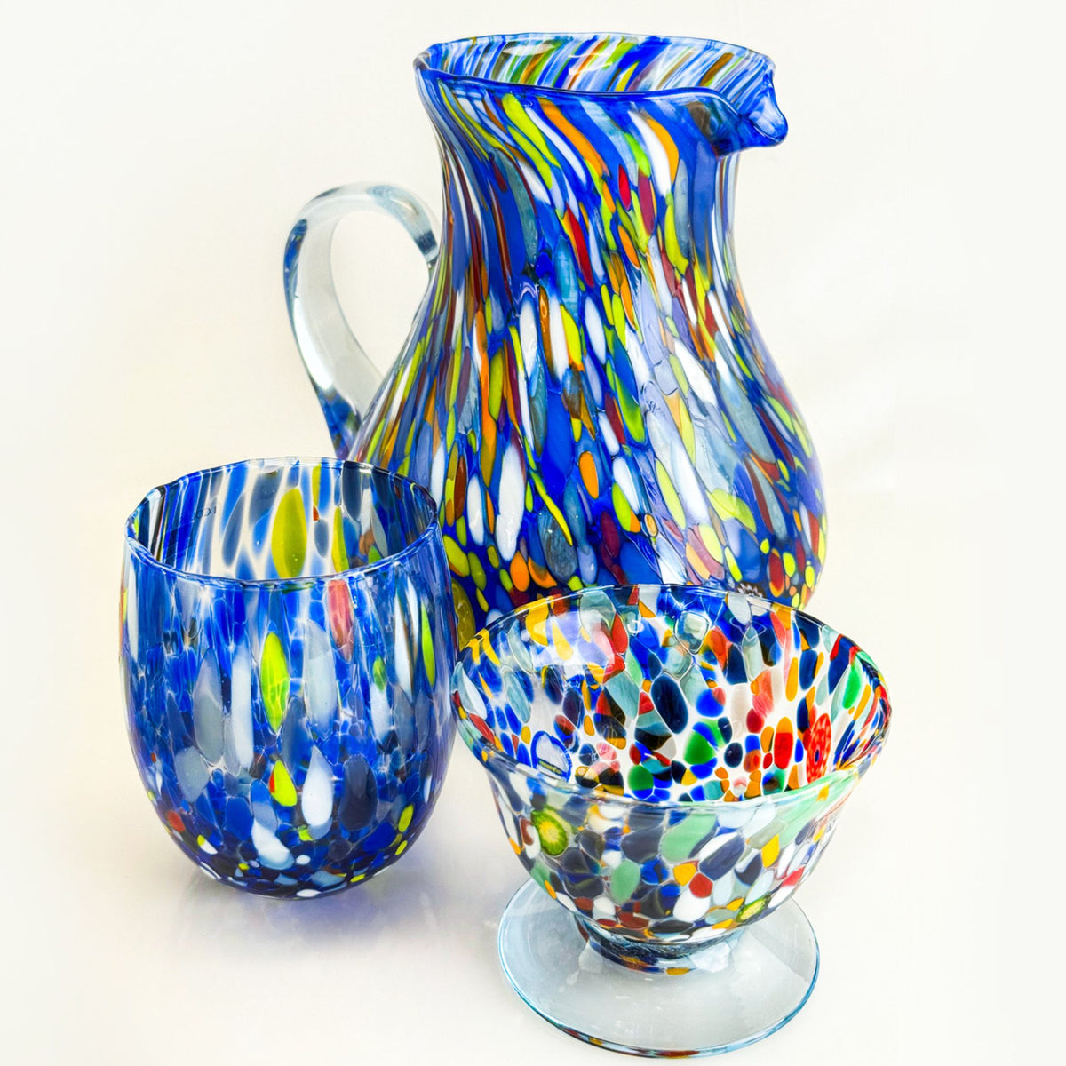 Set of 6 Guiliana Drinking Glasses, Made in Murano, Italy