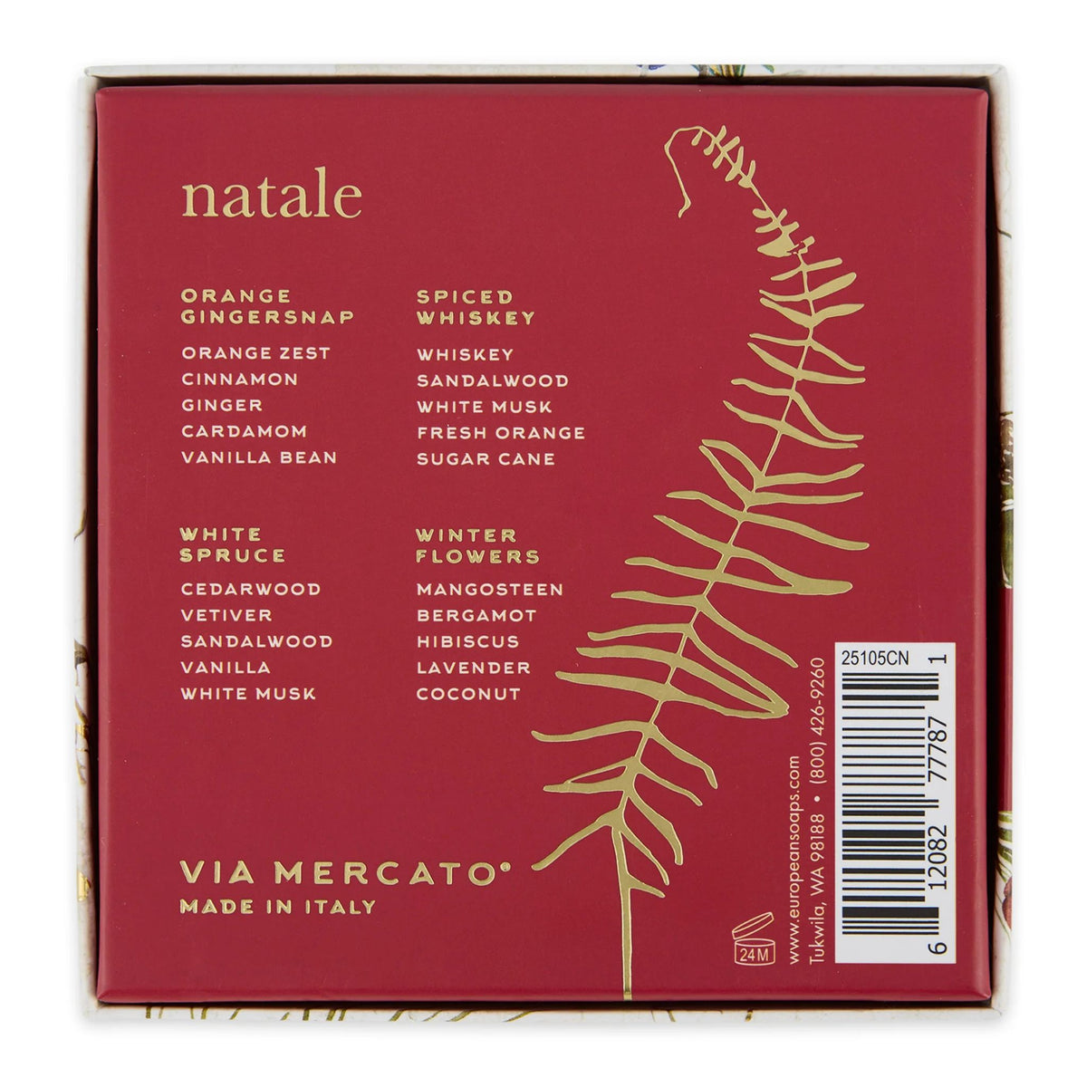 Via Mercato Natale Gift Set - 4 mini soaps in gift box