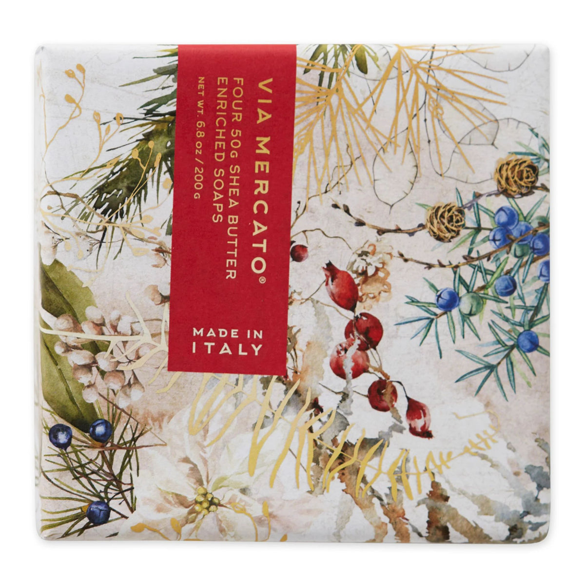 Via Mercato Natale Gift Set - 4 mini soaps in gift box