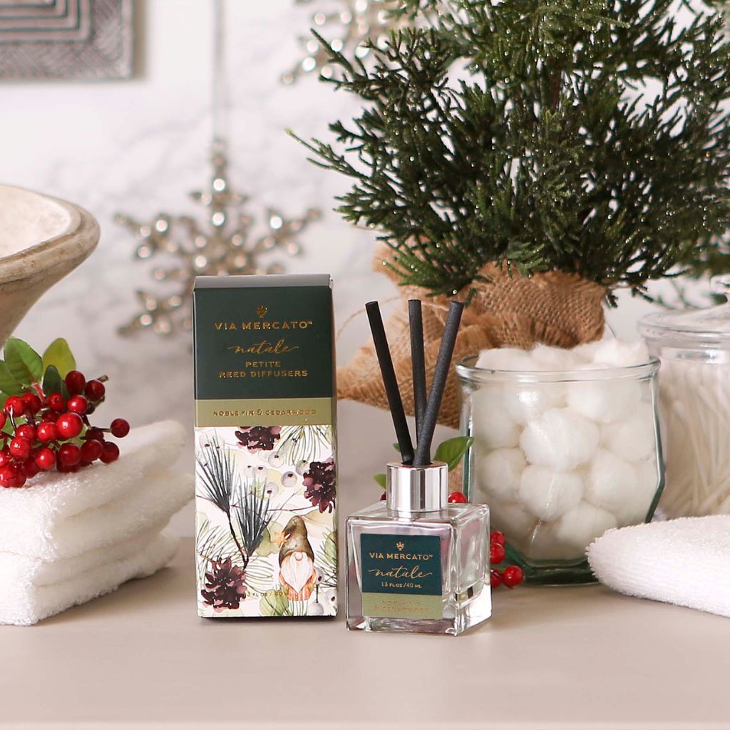 Via Mercato - Natale Reed Diffuser - Noble Fir & Cedarwood - My Italian Decor
