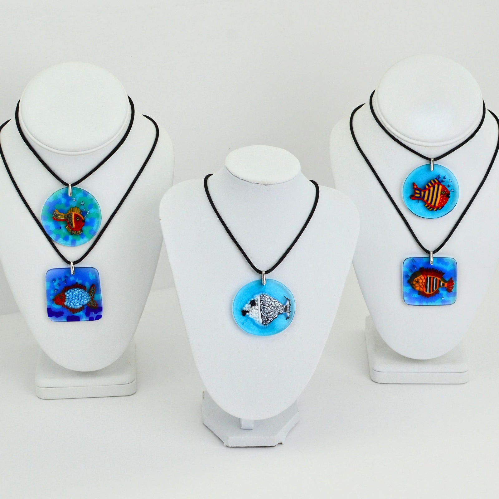 Murano Glass Millefiori Pesce Pendant, Made in Italy, Large - My Italian Decor