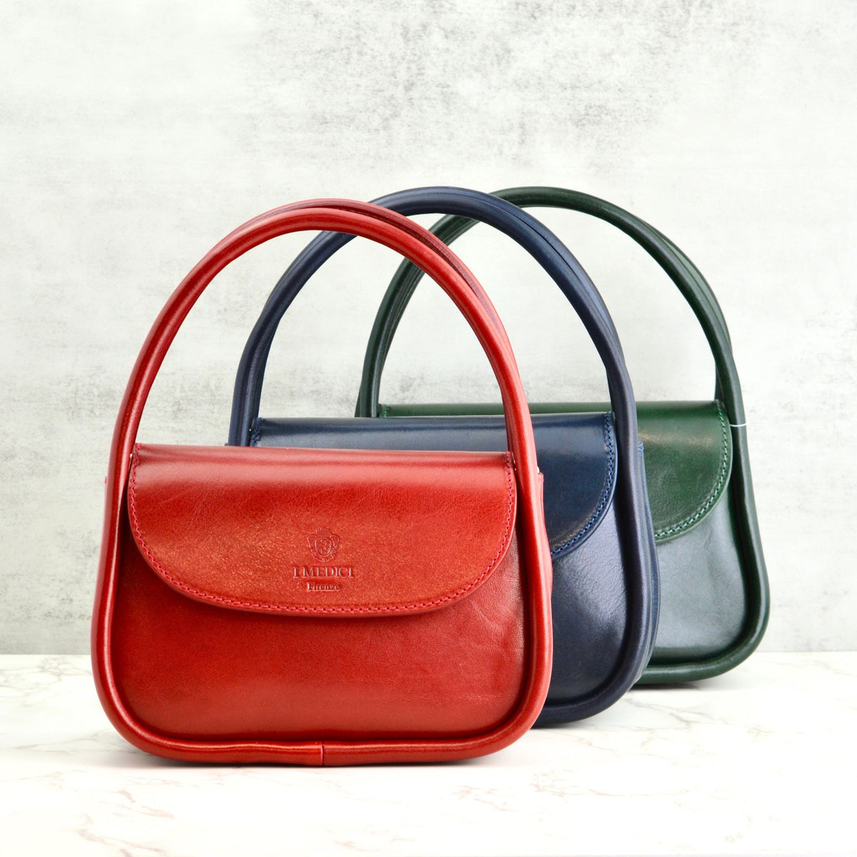 Nina Top Handle Bag, Italian Leather - My Italian Decor