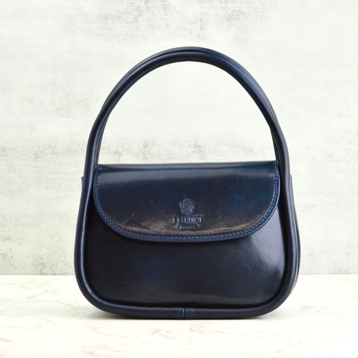 Nina Top Handle Bag, Italian Leather - My Italian Decor