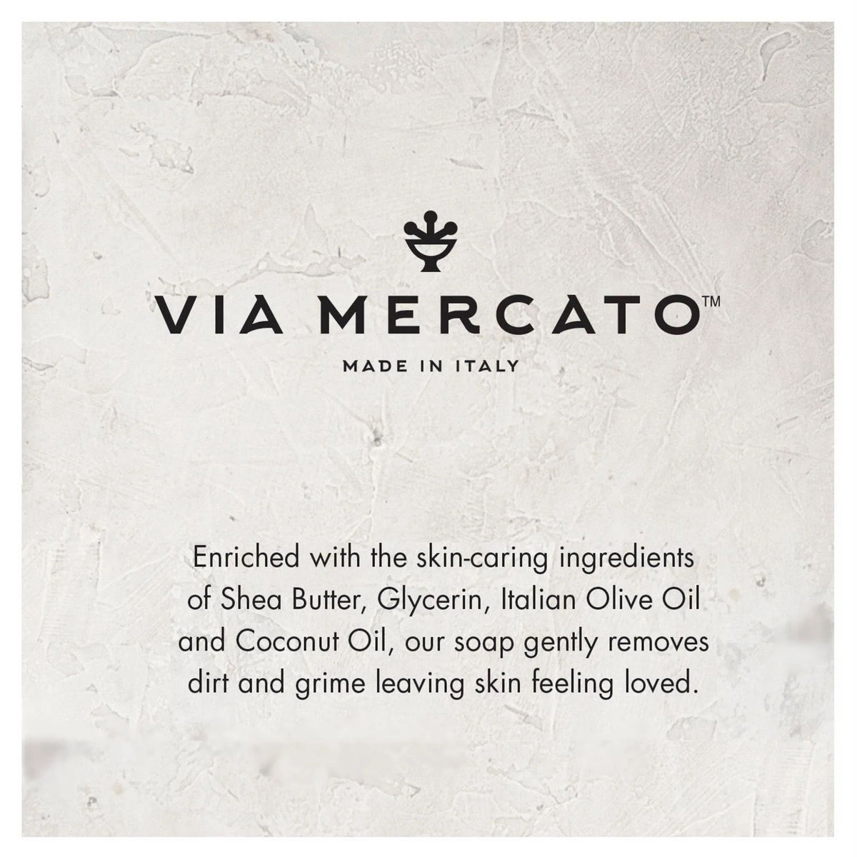 Via Mercato Soap, Shea Butter, Olive Oil, Coconut Oil, Made in Italy