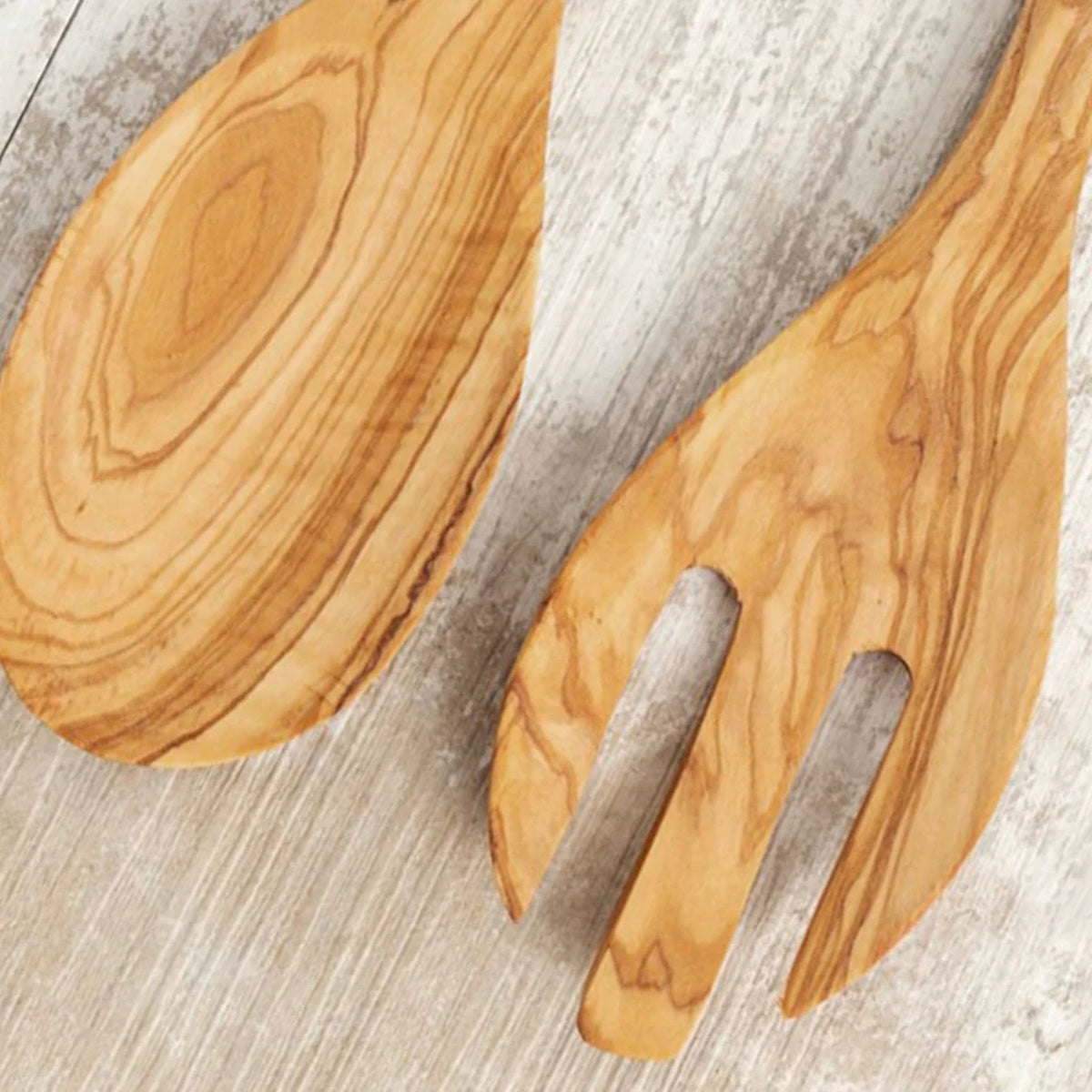 Kitchen Towel with Olivewood Servers Gift Set