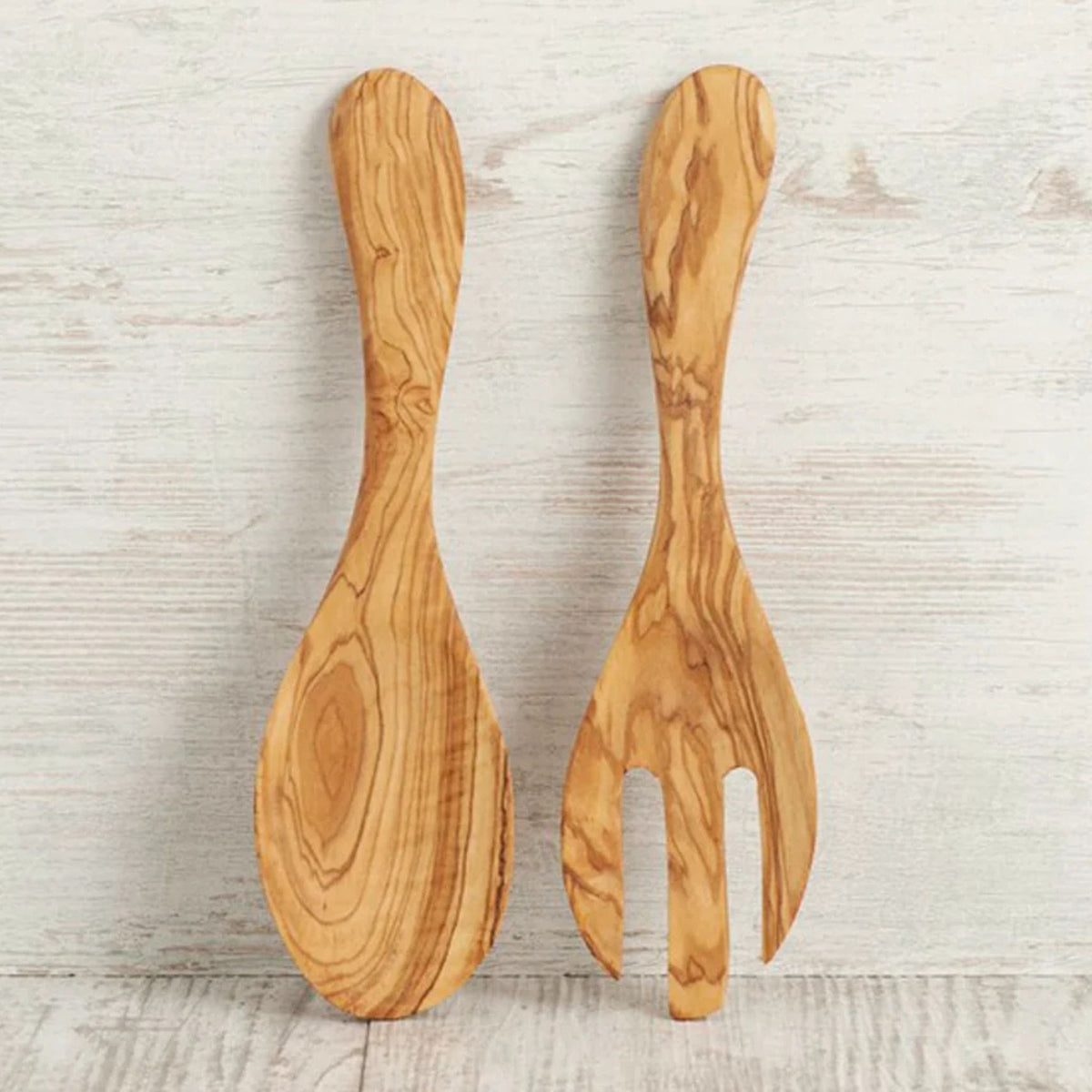 Kitchen Towel with Olivewood Servers Gift Set