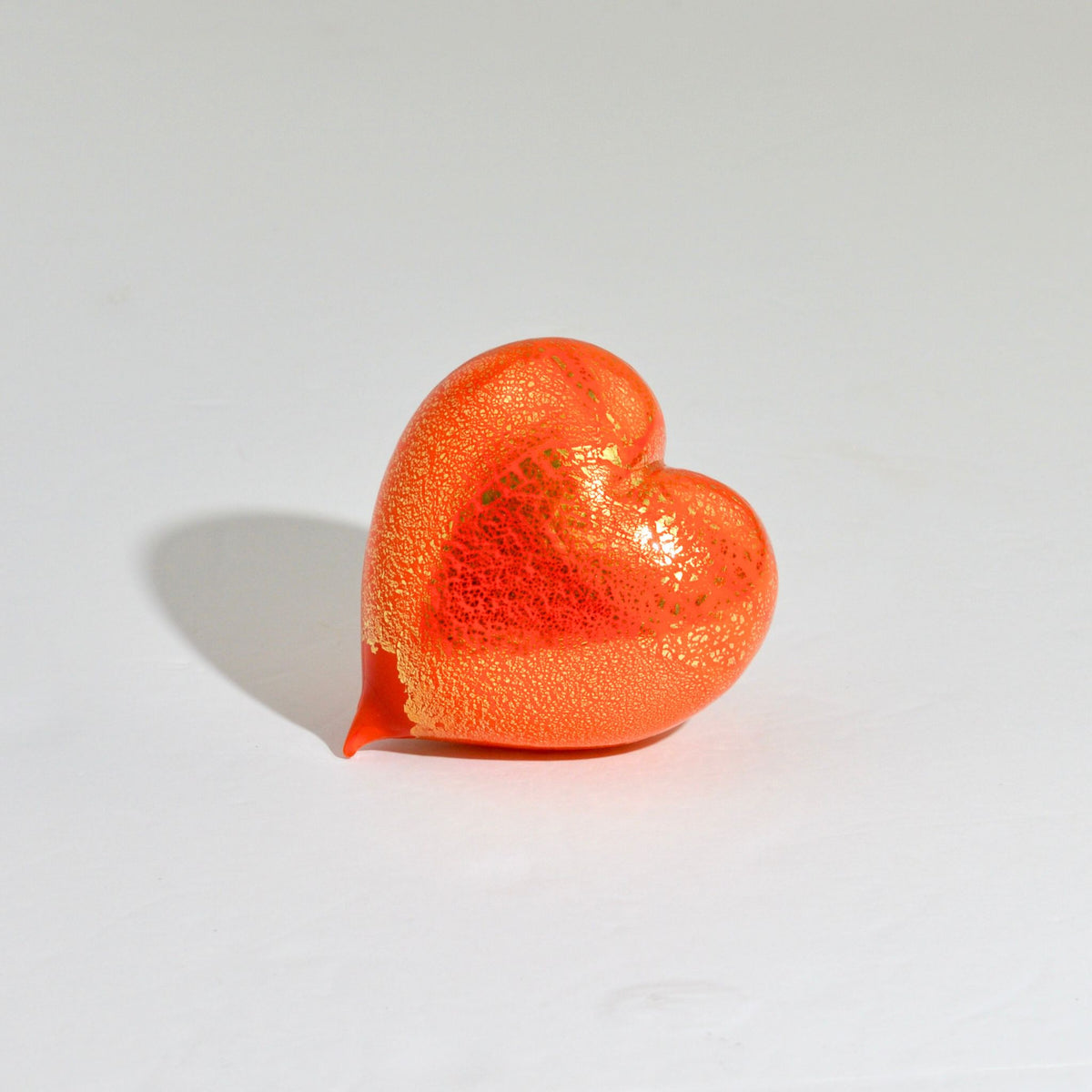 Murano Glass Heart with 24 karat gold, Choice of colors, Made in Italy
