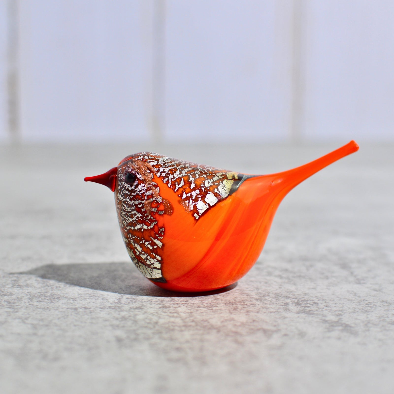 Colorful Murano Glass Coco Bird figurine by My Italian Decor, handcrafted Italian glass bird sculpture with vibrant hues.