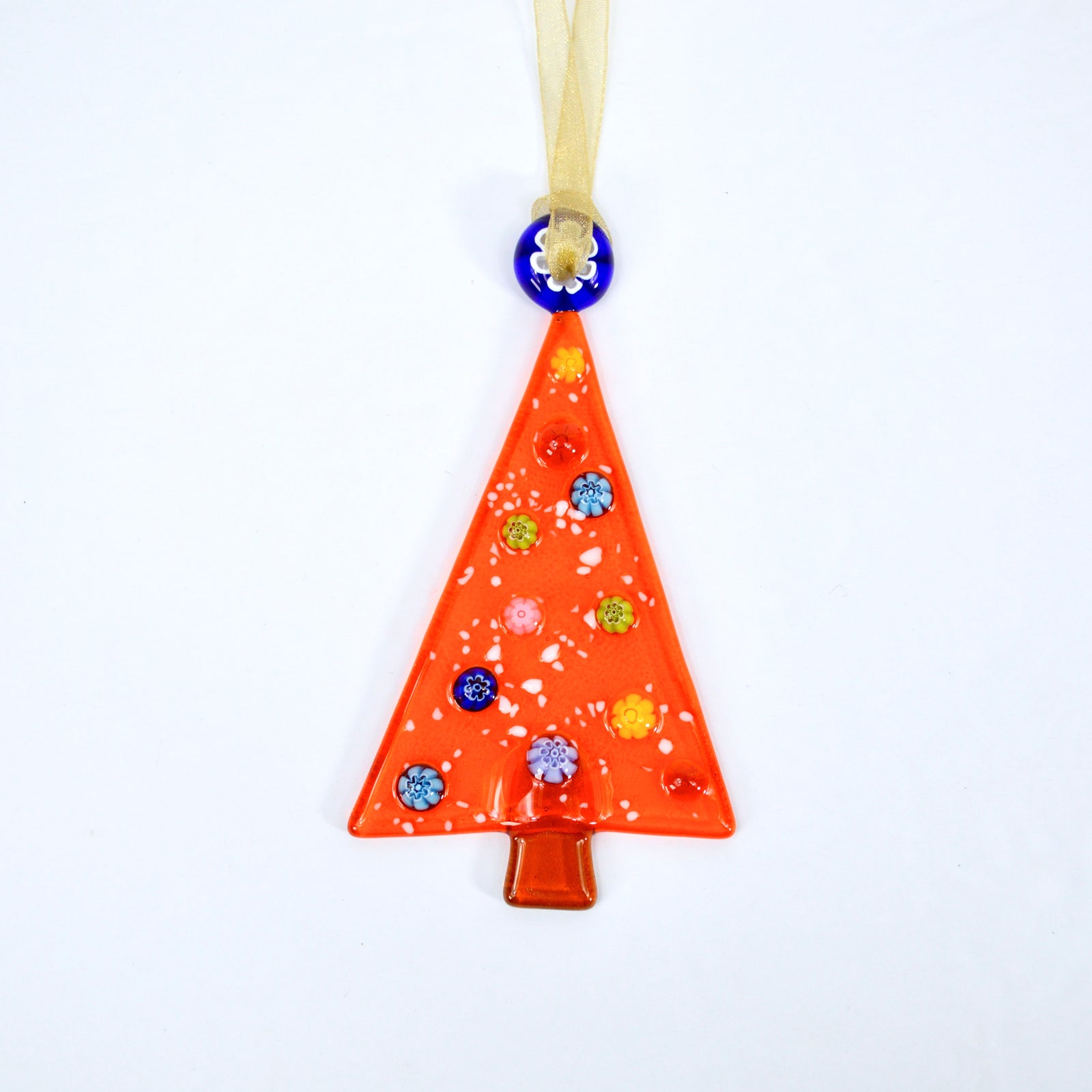 Murano Glass Christmas Tree Ornament with Millefiori Mosaics, Made in Italy - My Italian Decor
