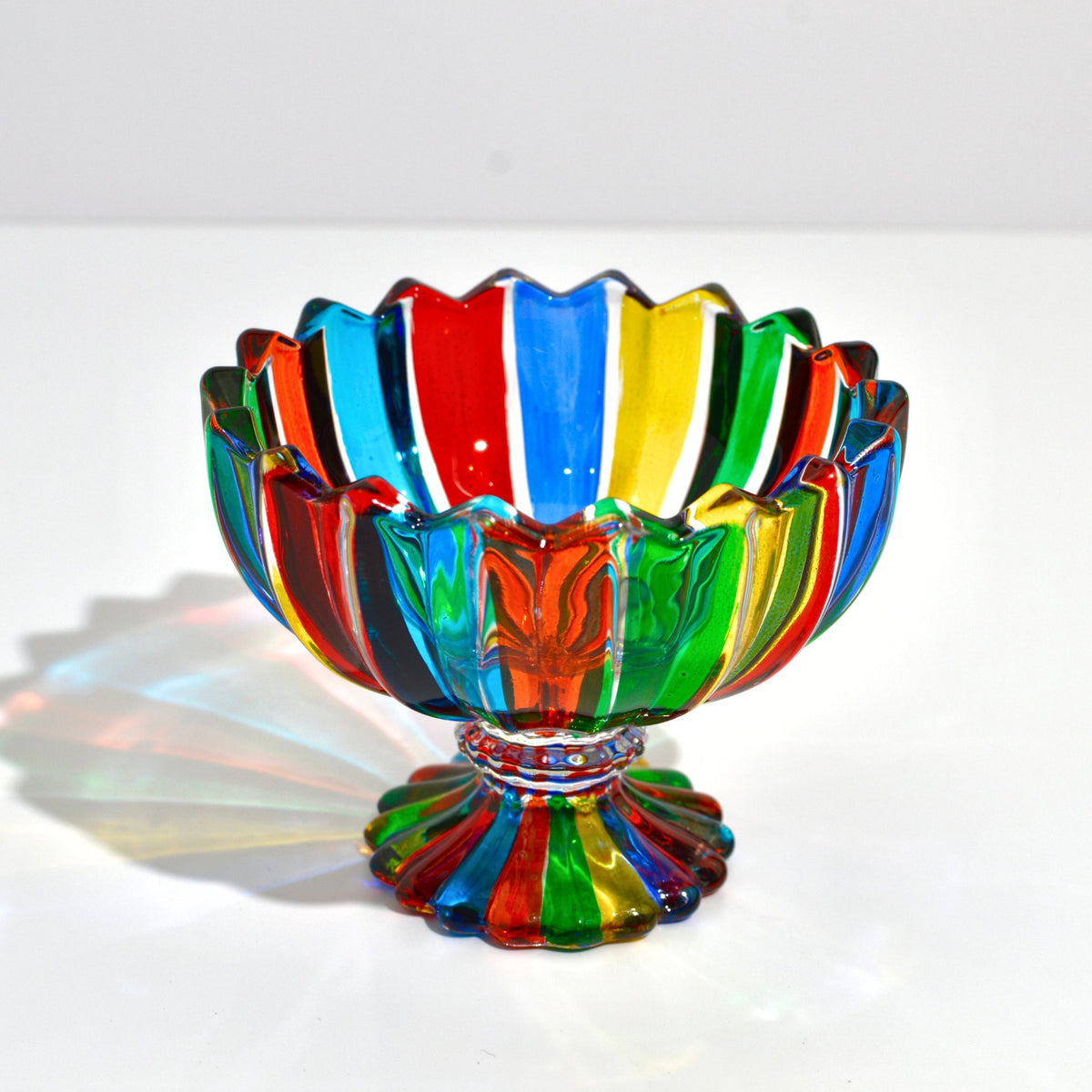 Parade Italian Crystal Small Pedestal Bowl, Made in Italy