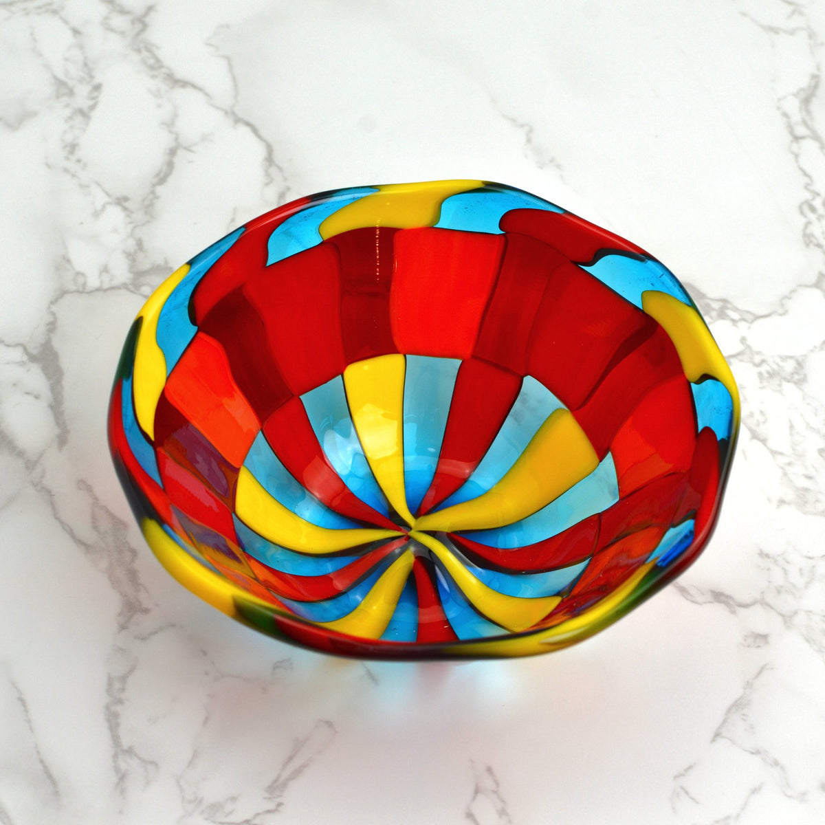 Murano Glass Pazzia Small Bowl, Multi-Colored, Made in Italy