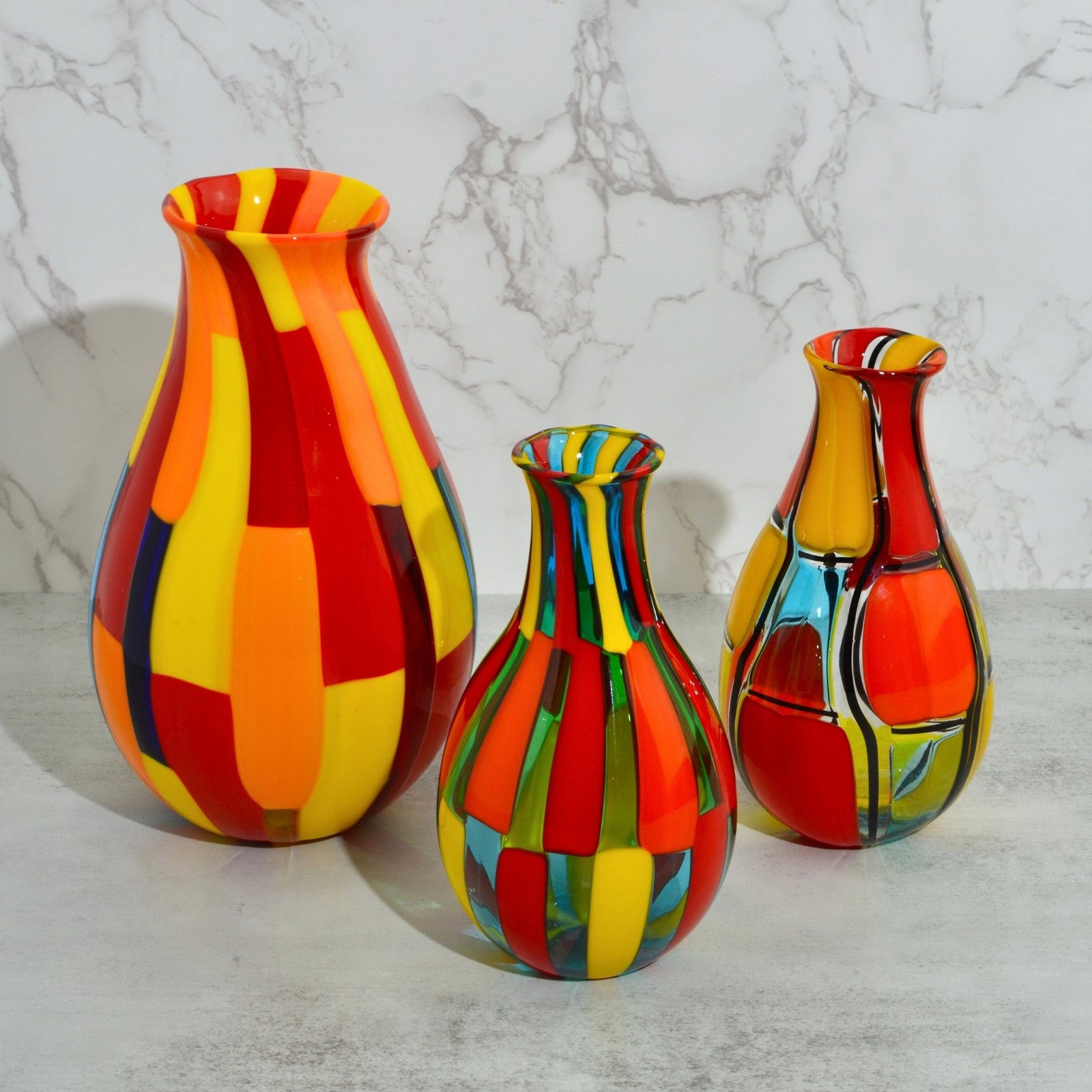 Murano Glass Pazzia Flower Vase, Made in Italy - My Italian Decor