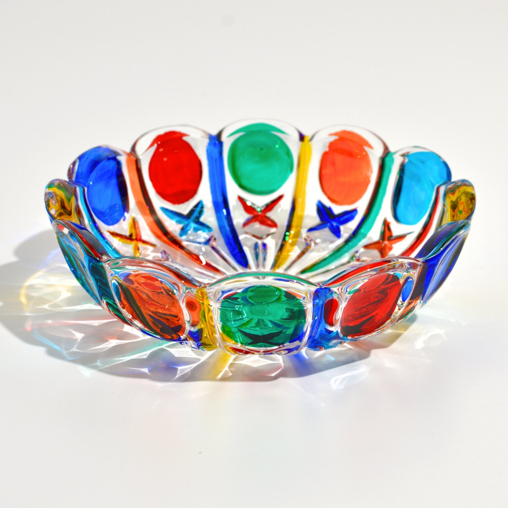 Small Piccola Italian crystal candy bowl by MyItalianDecor, featuring a clear, decorative design ideal for serving sweets or as decor.