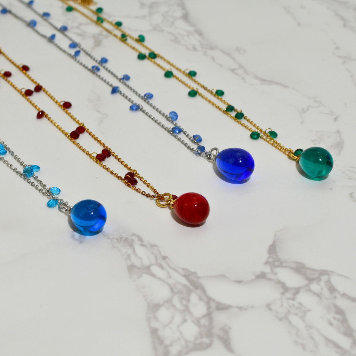 Murano Glass Pioggia Necklace, Handcrafted in Italy