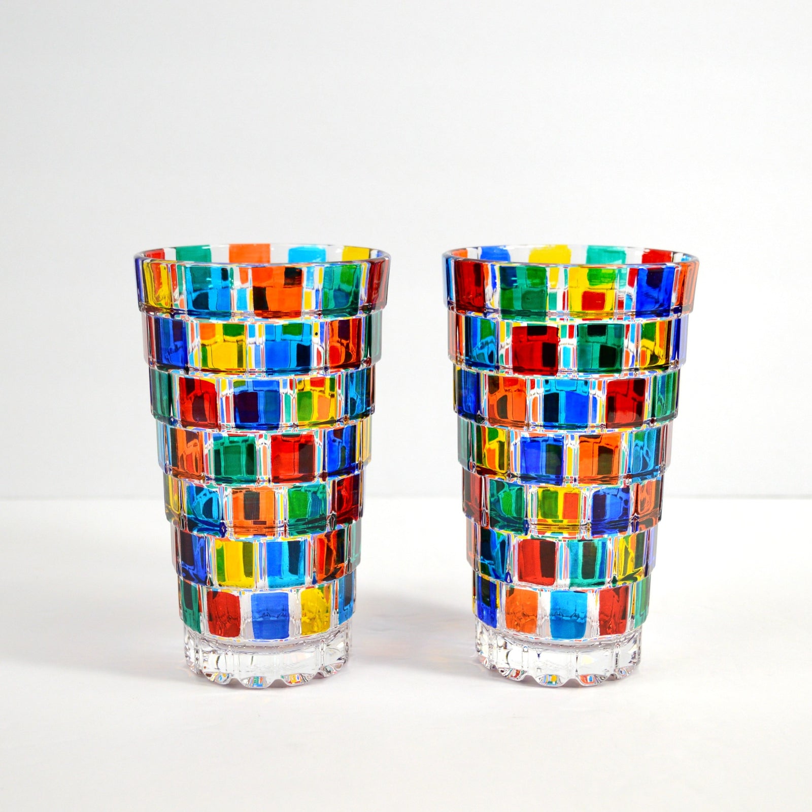 Starry Night Tall Drink Glasses, Set of 2, Made in Italy