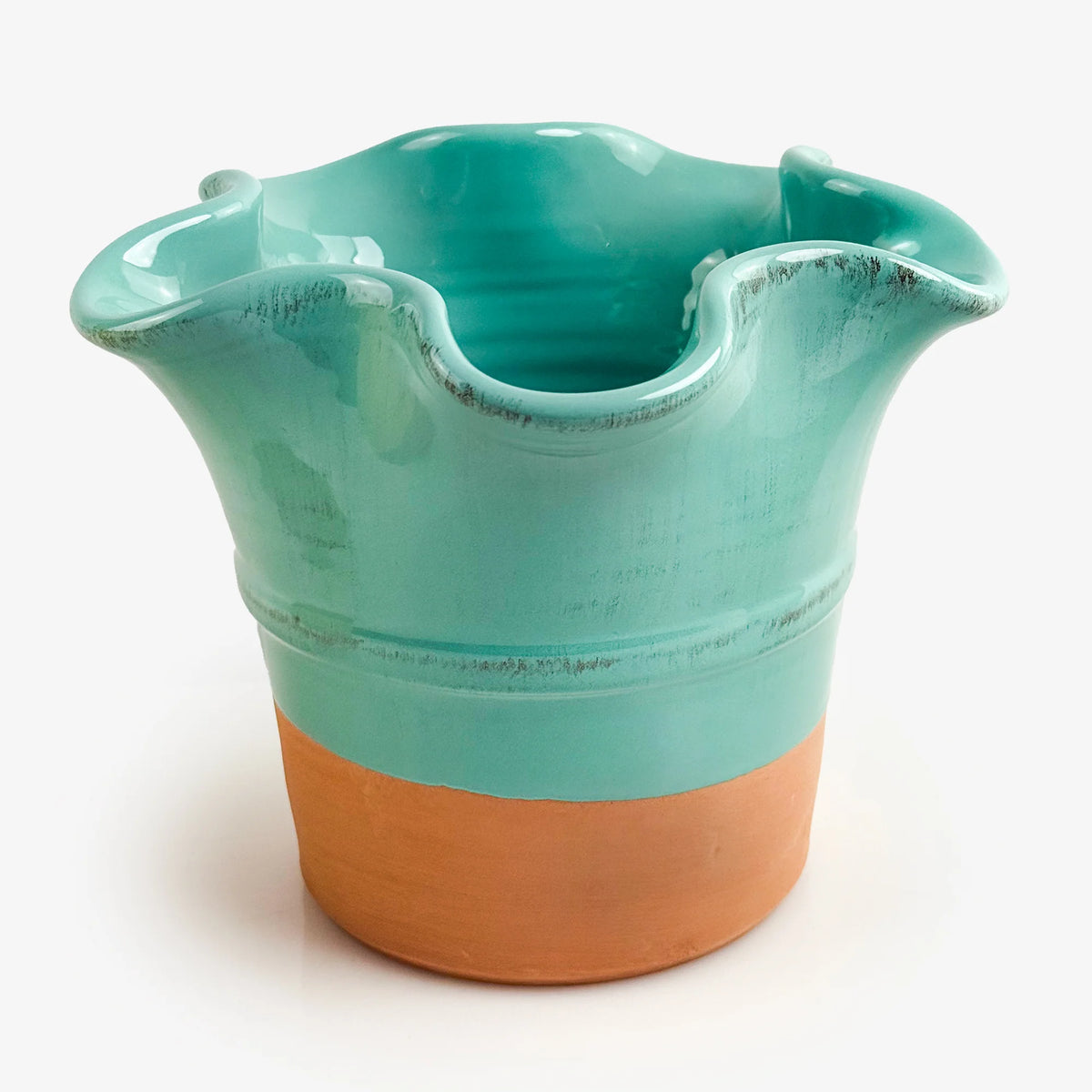 Glazed ceramic planter by My Italian Decor featuring a stylish Italian-made design with a smooth, glossy finish.