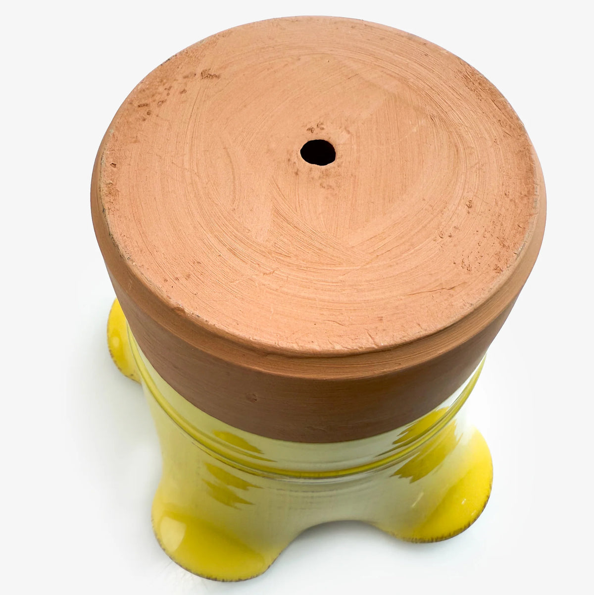 Glazed ceramic planter by My Italian Decor, made in Italy, featuring a stylish round design and a glossy finish.