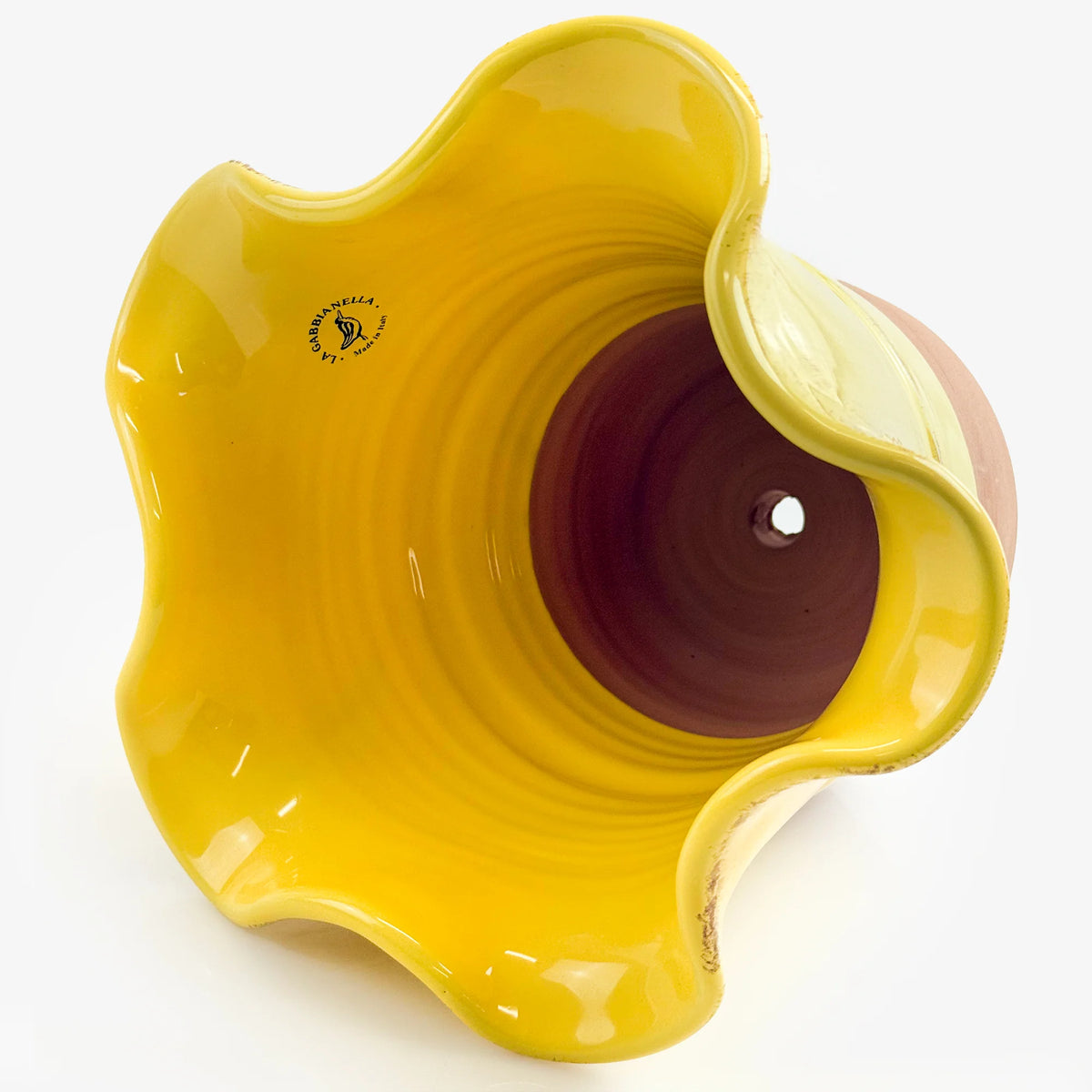 Glazed ceramic planter by My Italian Decor, made in Italy, featuring a stylish design suitable for indoor and outdoor plants.