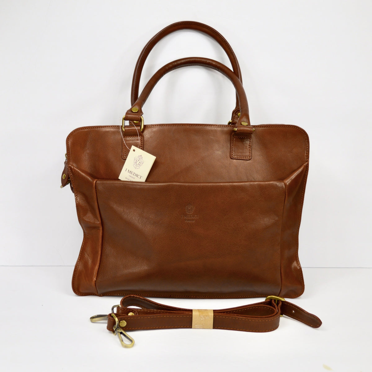 Ponte Vecchio Briefcase, Italian Leather, Made in Italy - My Italian Decor