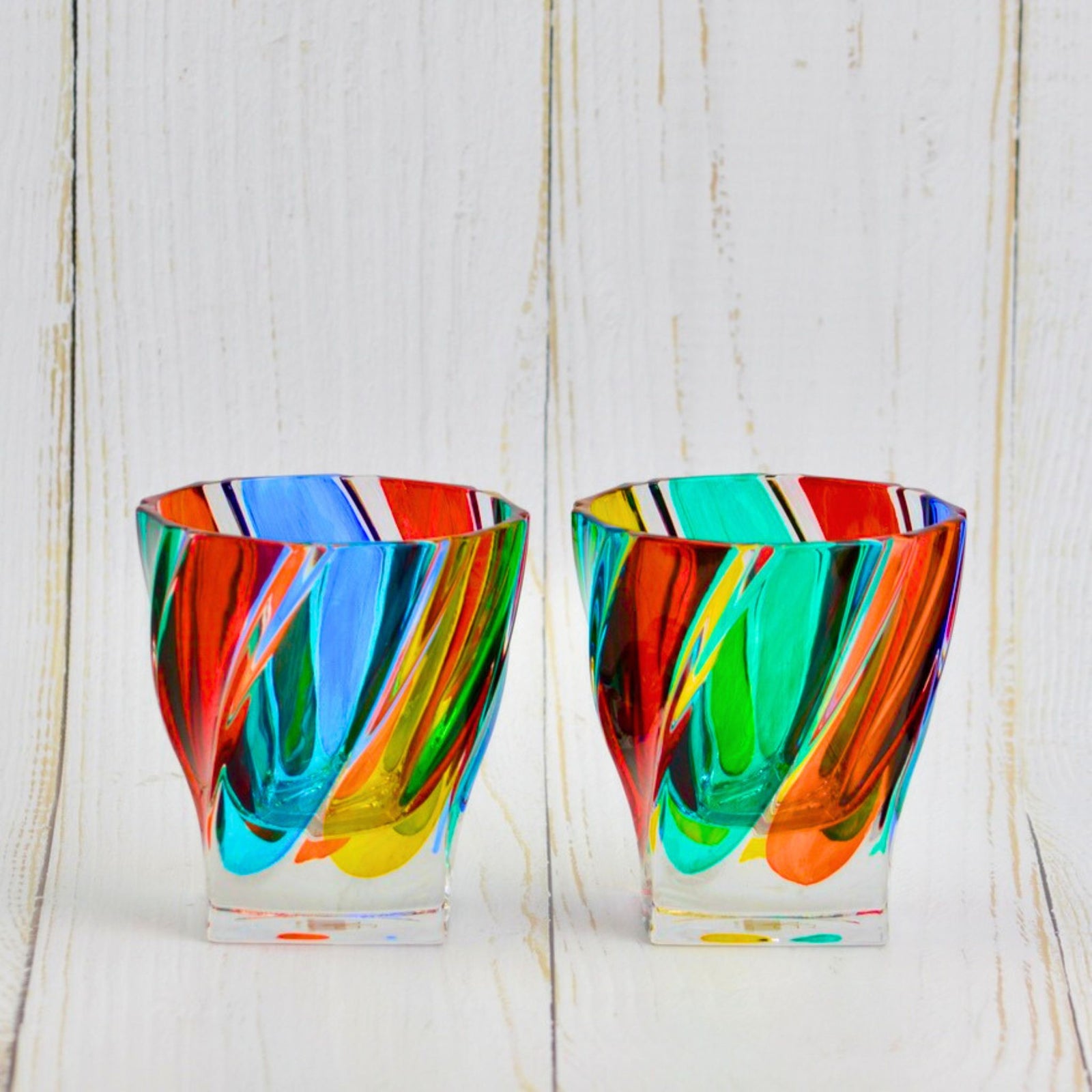 Ponti Italian Crystal Drink Glasses, Set of 2, Made in Italy - My Italian Decor