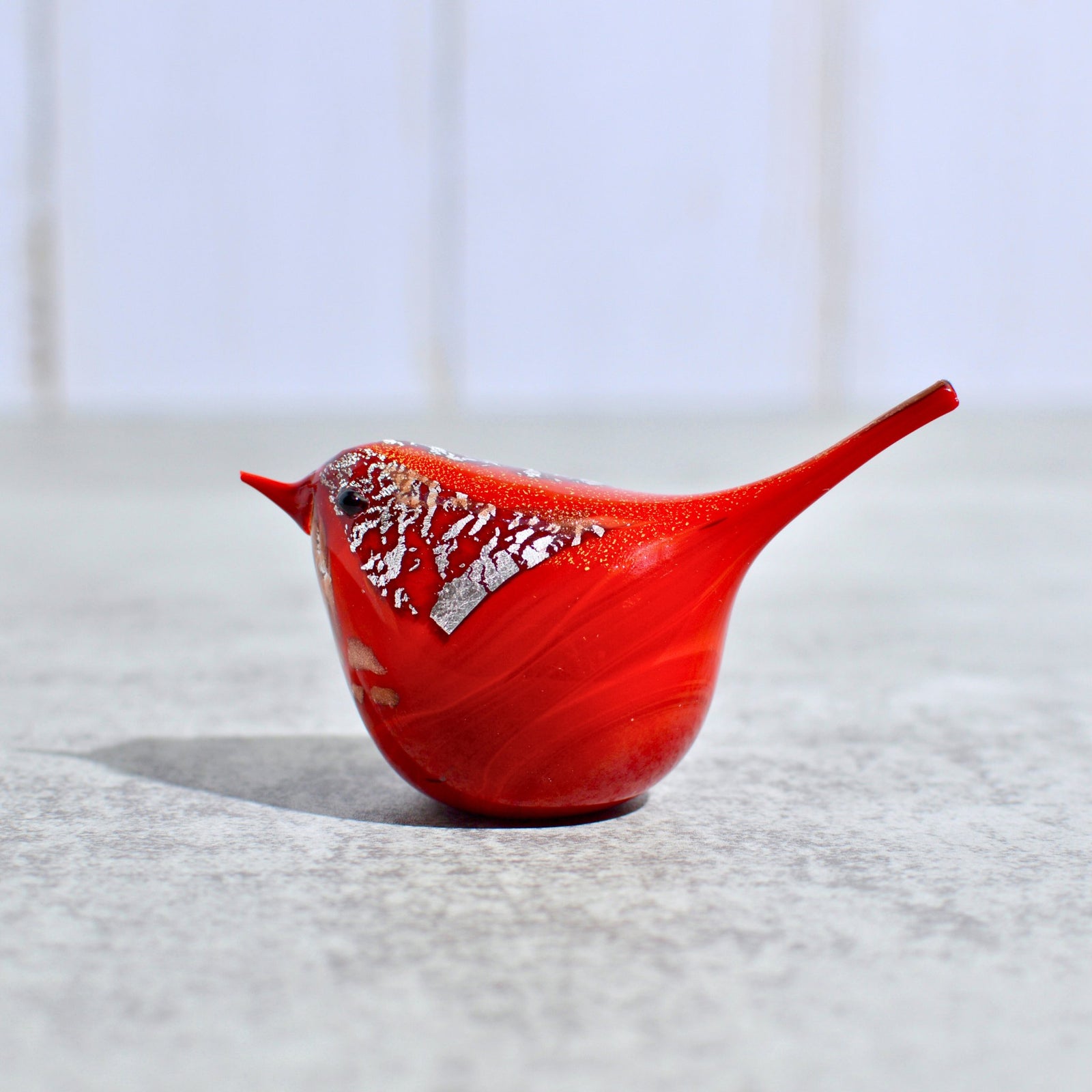 Colorful Murano Glass Coco Bird figurine by My Italian Decor, handcrafted Italian glass bird sculpture with vibrant hues.
