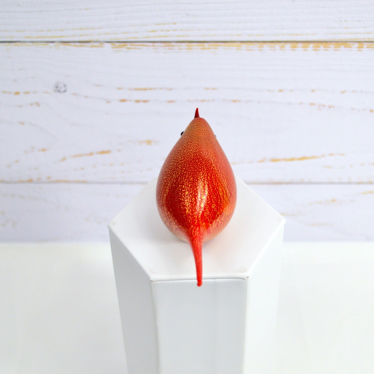 Murano Glass Luigiana Chirpie Bird, Handblown Glass, Red, Made in Italy - My Italian Decor