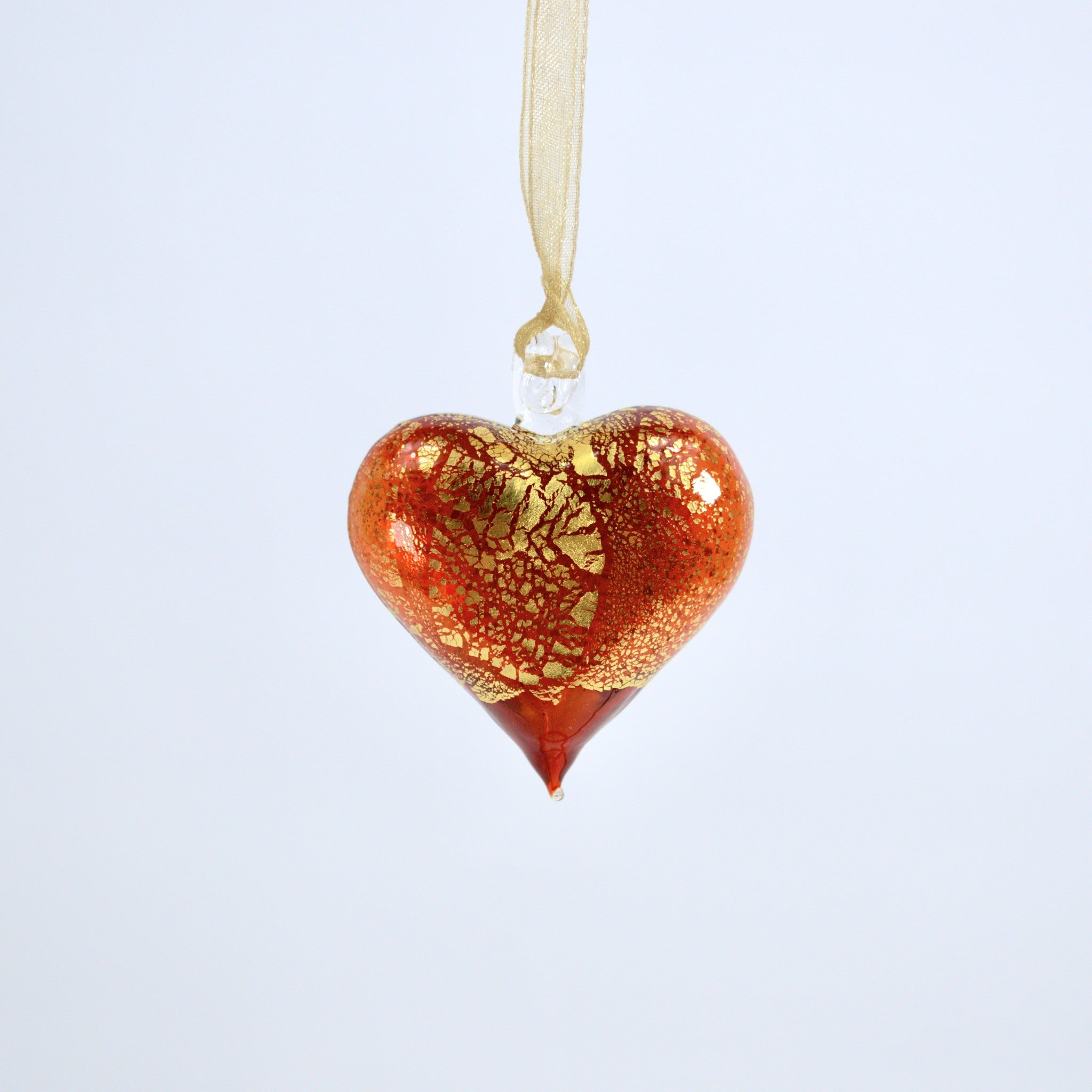 Murano Glass Small Heart Ornament, Multiple Colors, Made in Italy