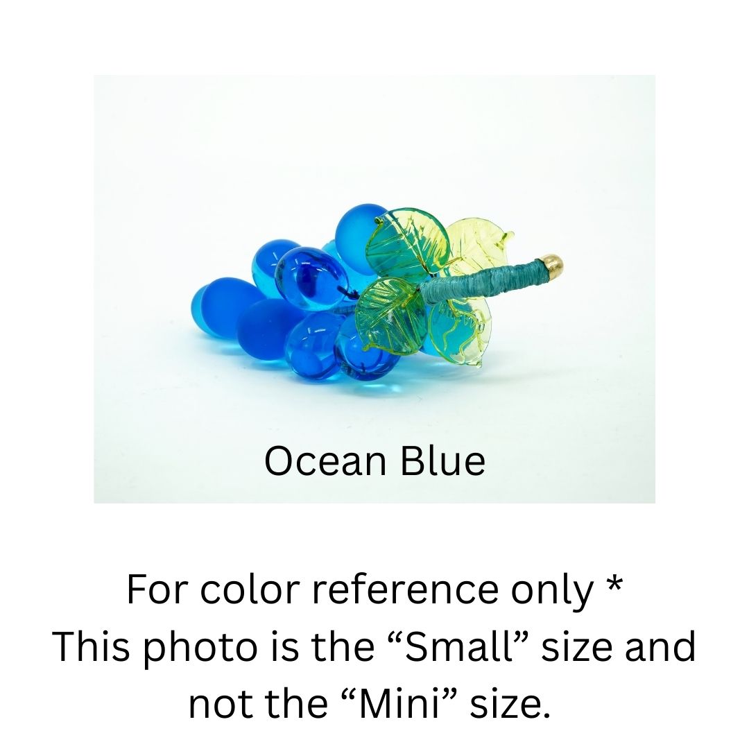 Murano Glass Solid Grape Cluster, Mini, Multiple Colors, Made in Italy - My Italian Decor