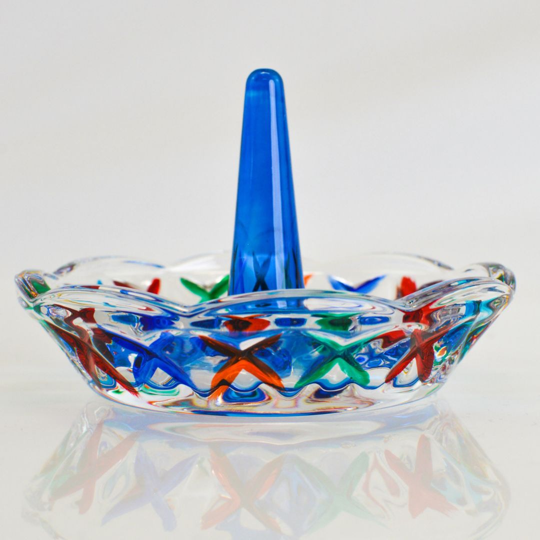 Crystal Ring Holder - Blue, Orange, or Green - Made in Italy - My Italian Decor
