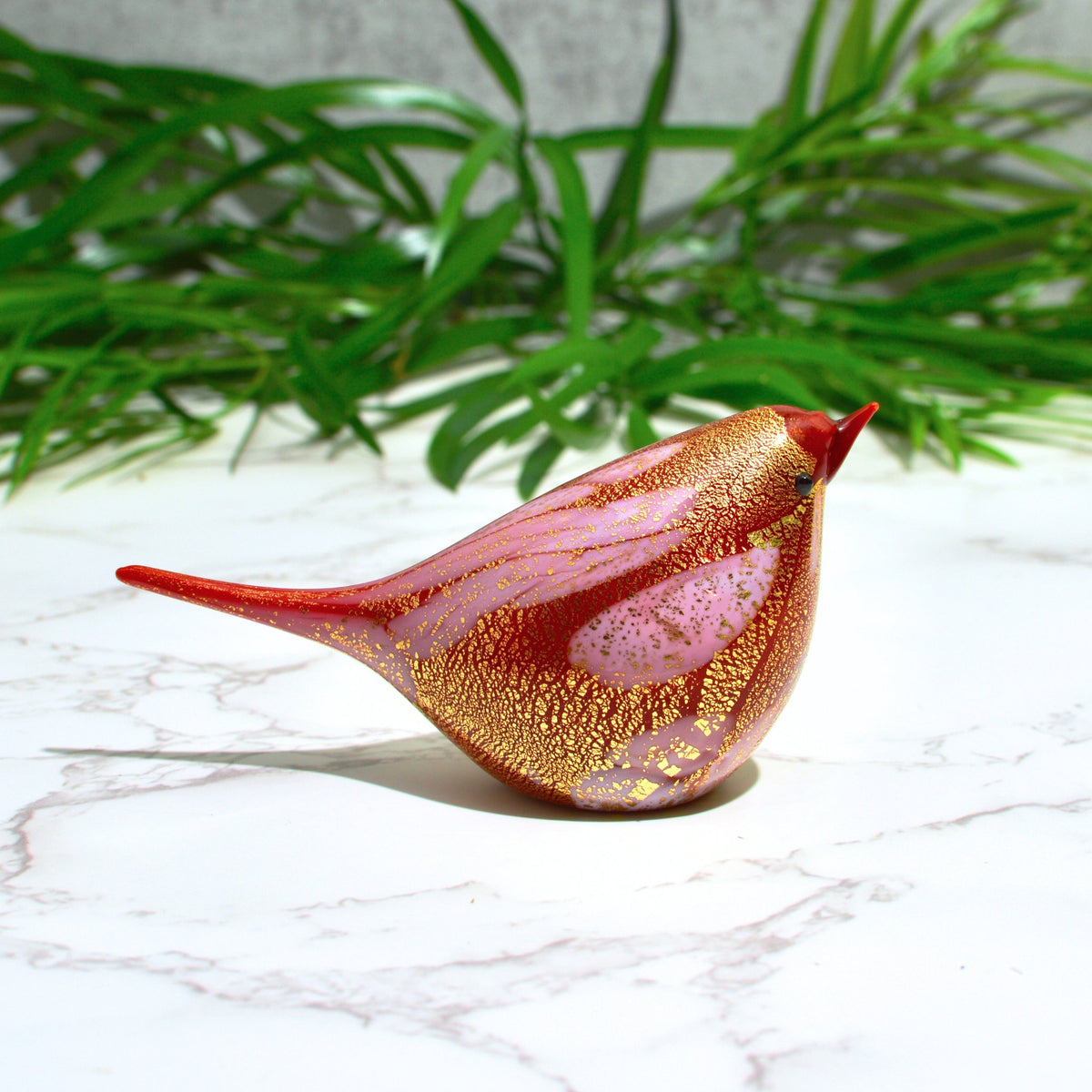 Murano Blown Glass Chirpie Bird, Figurine, Multi-color, Roma, Made in Italy - My Italian Decor