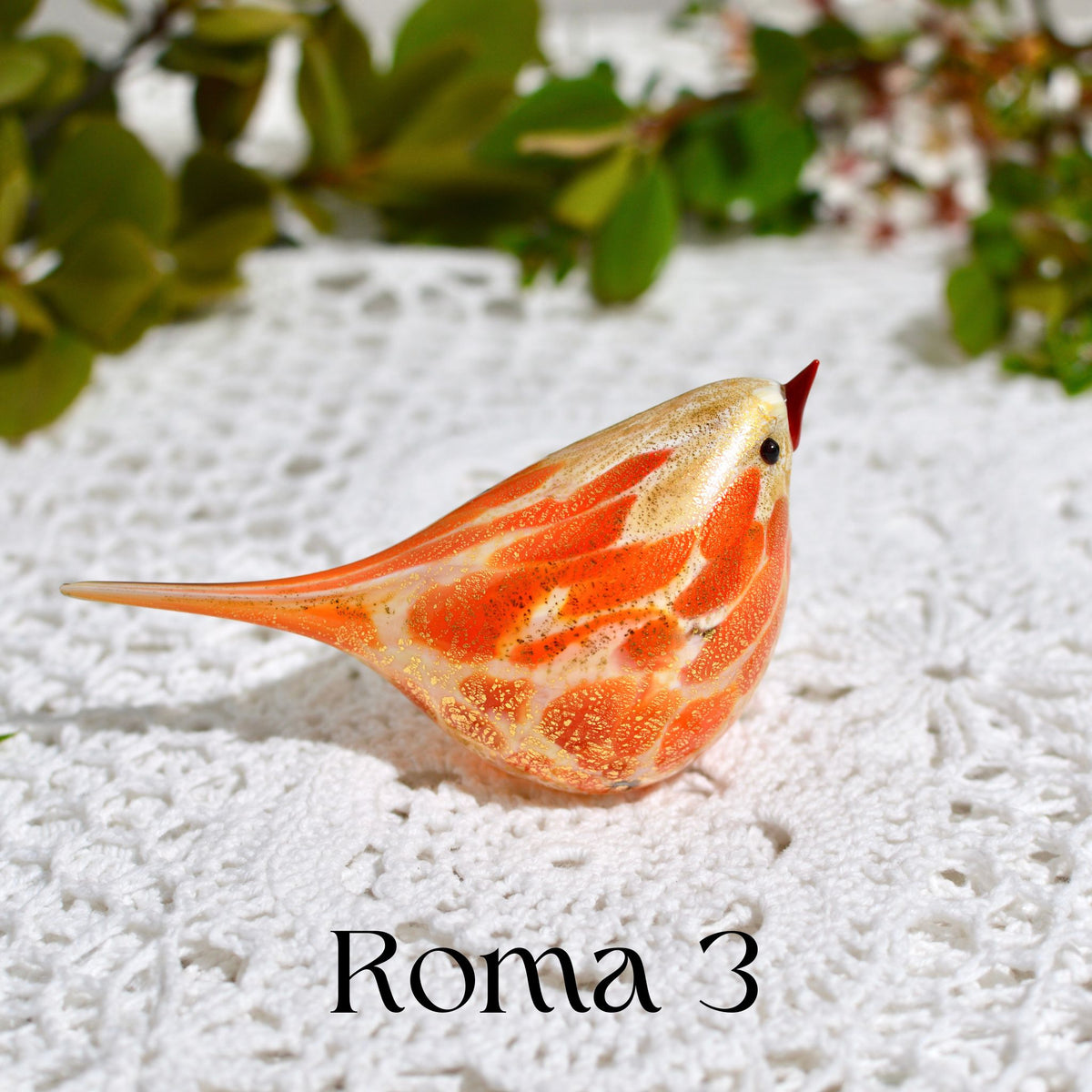 Murano Blown Glass Chirpie Bird, Figurine, Multi-color, Roma, Made in Italy - My Italian Decor