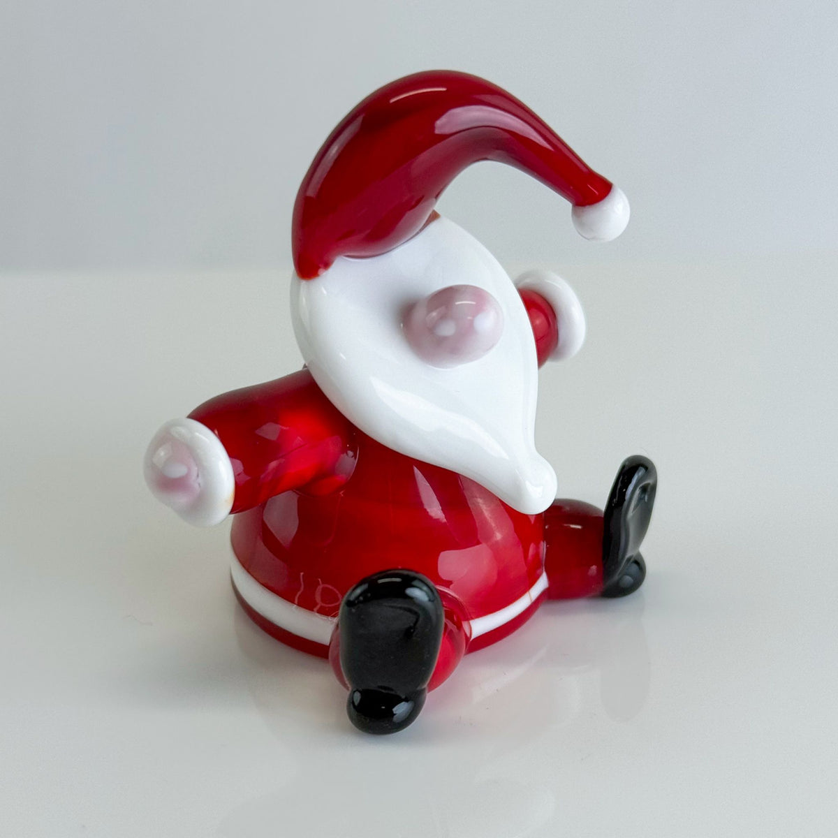 Murano Glass Santa Figurines, Made in Italy