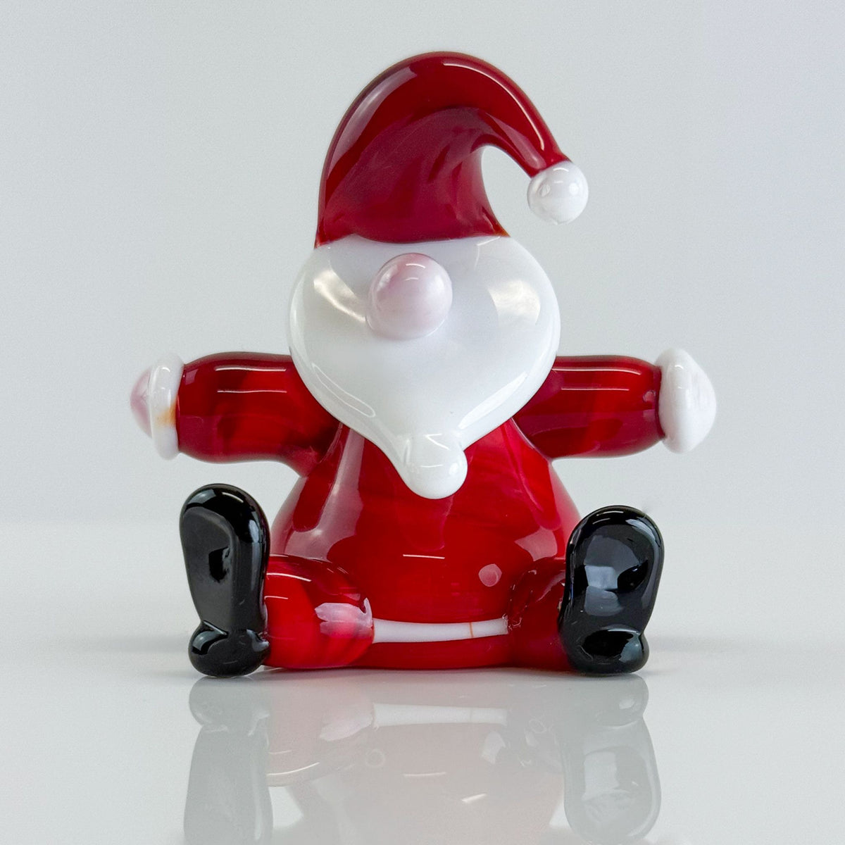 Murano Glass Santa Figurines, Made in Italy