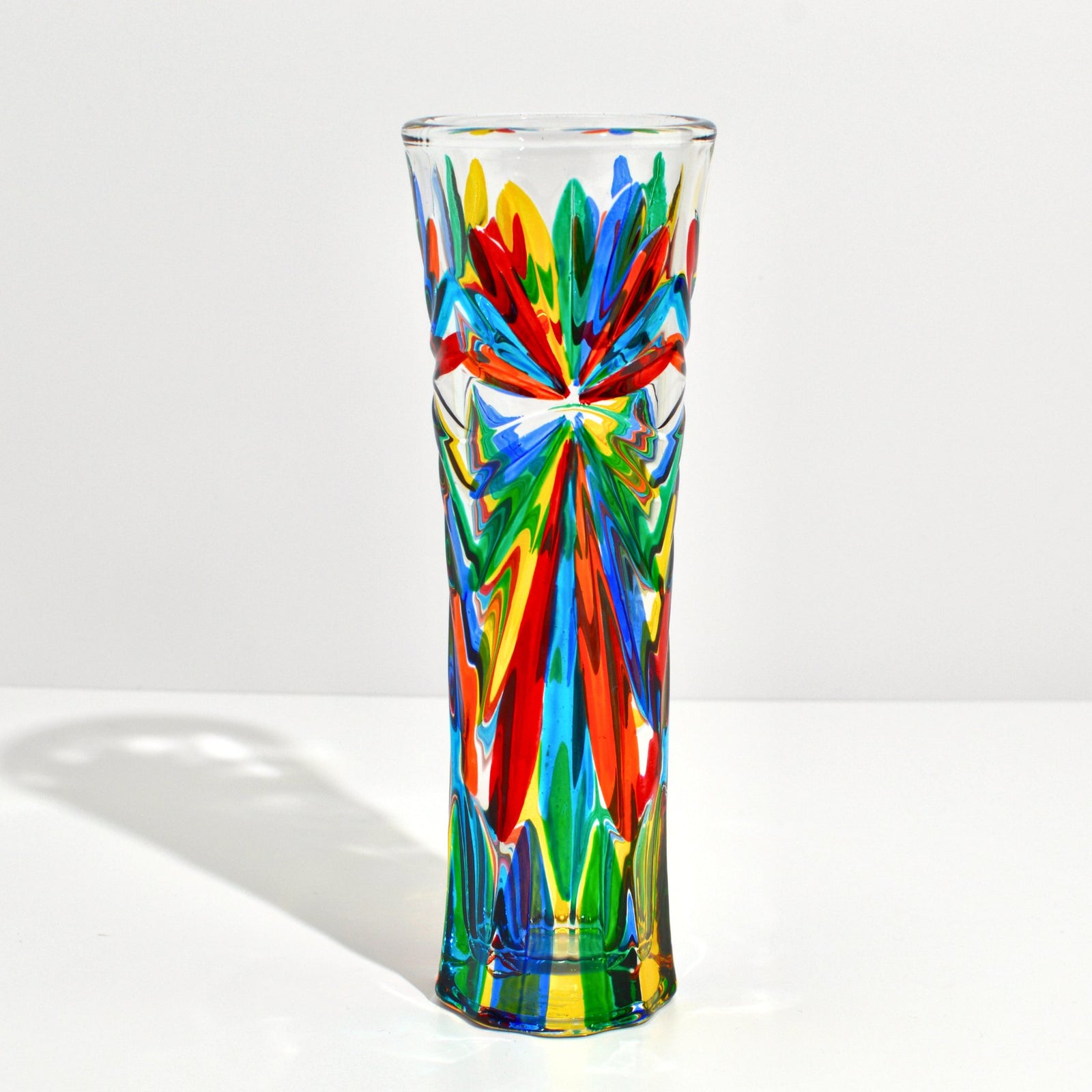 Starburst Bud Vase, Hand Painted Italian Crystal, Made in Italy - My Italian Decor
