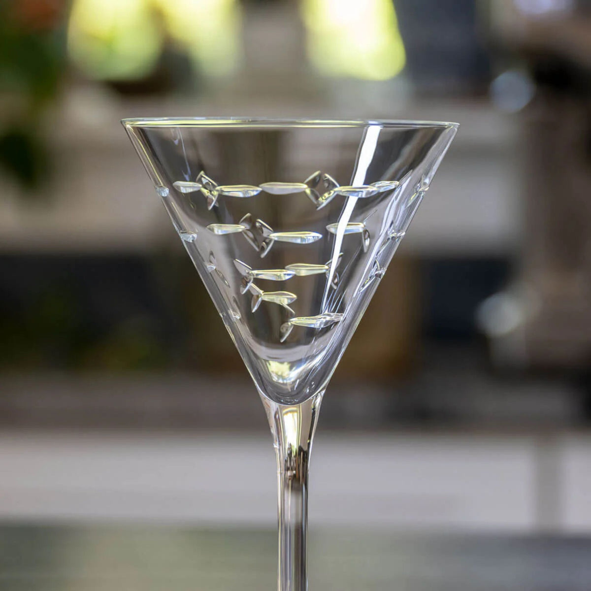 Set of 2 - School of Fish Martini Glasses - USA Made - My Italian Decor
